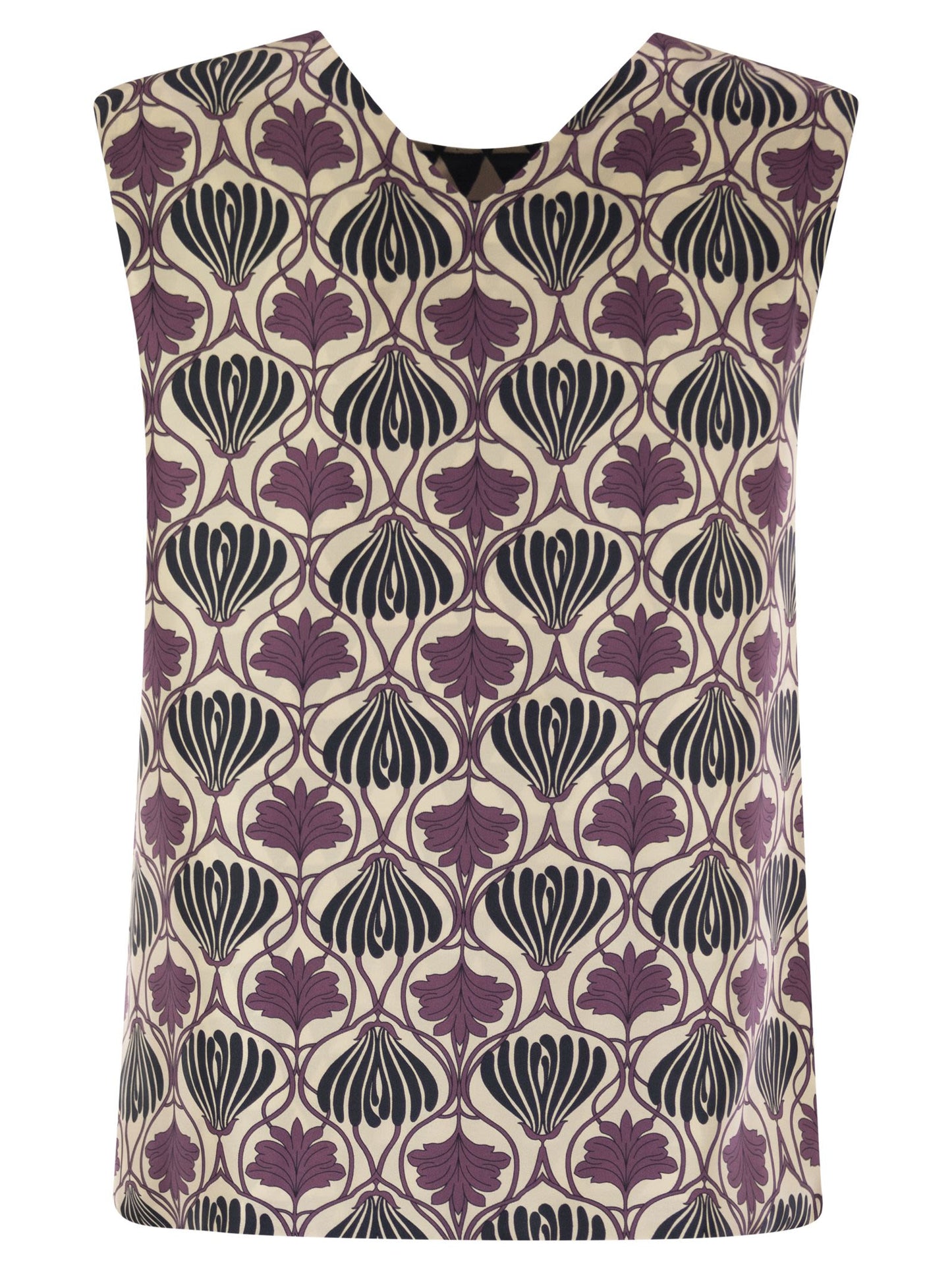 S Max Mara Women Timetop - Reversible Printed Silk Top S MAX MARA