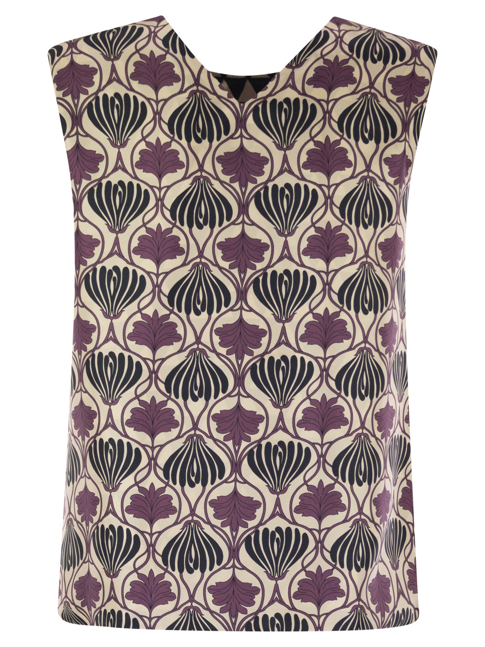 S Max Mara Women Timetop - Reversible Printed Silk Top S MAX MARA