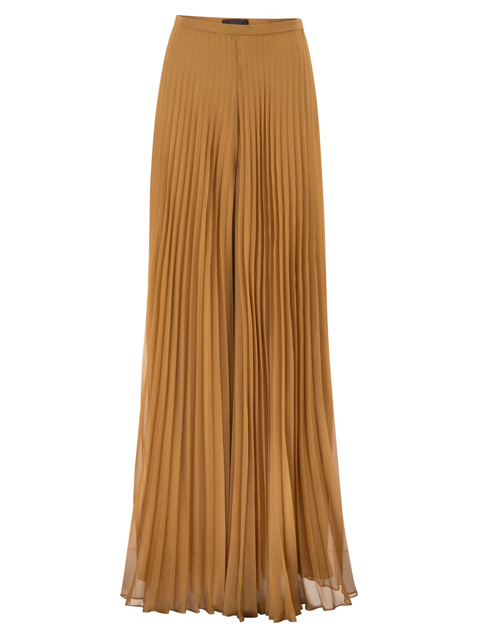 Max Mara Women Mxegrembo - Pleated Wide-Leg Georgette Trousers MAX MARA