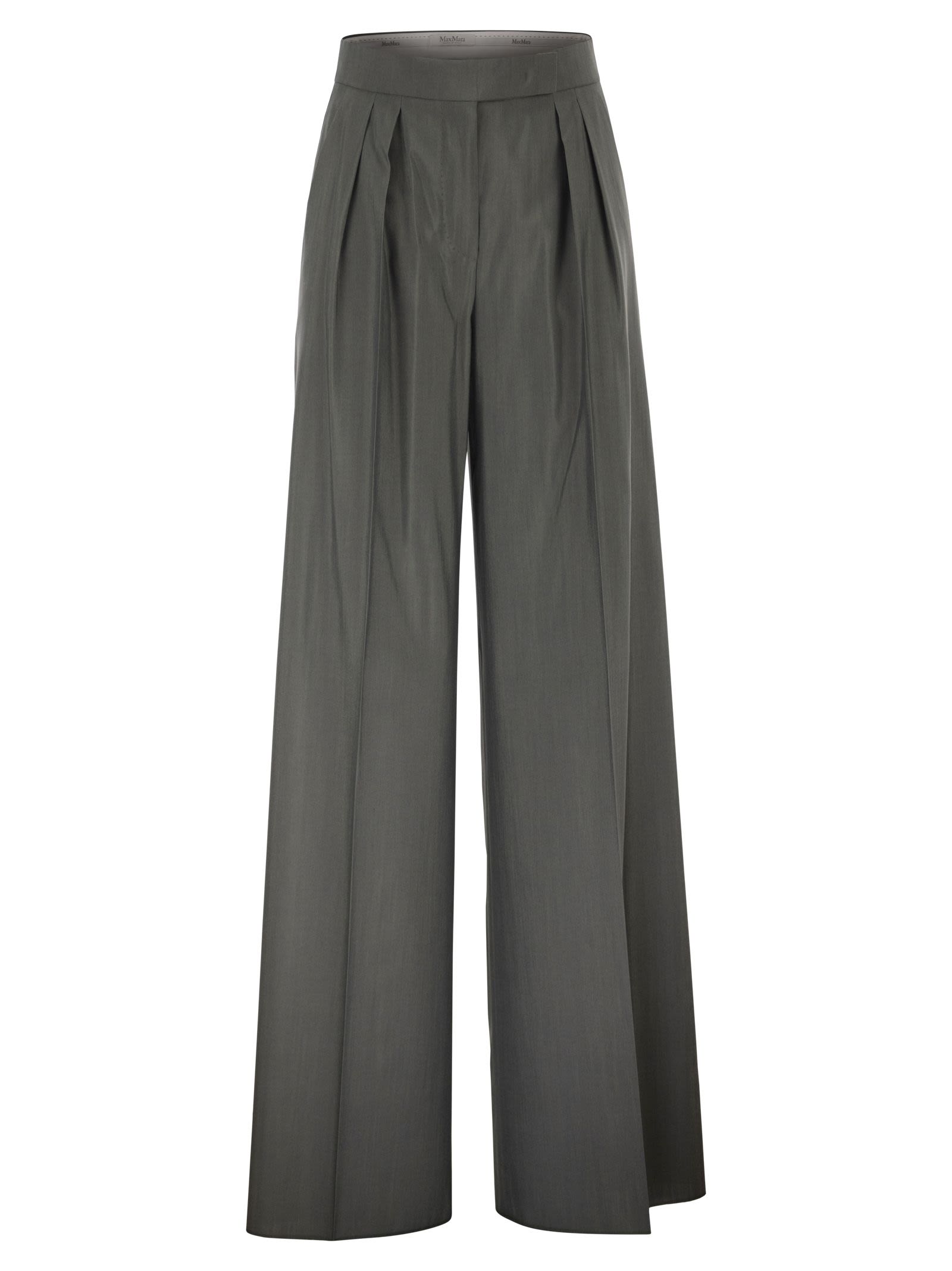 Max Mara Women Mxmgiallo - Wide-Leg Trousers In Wool And Silk MAX MARA