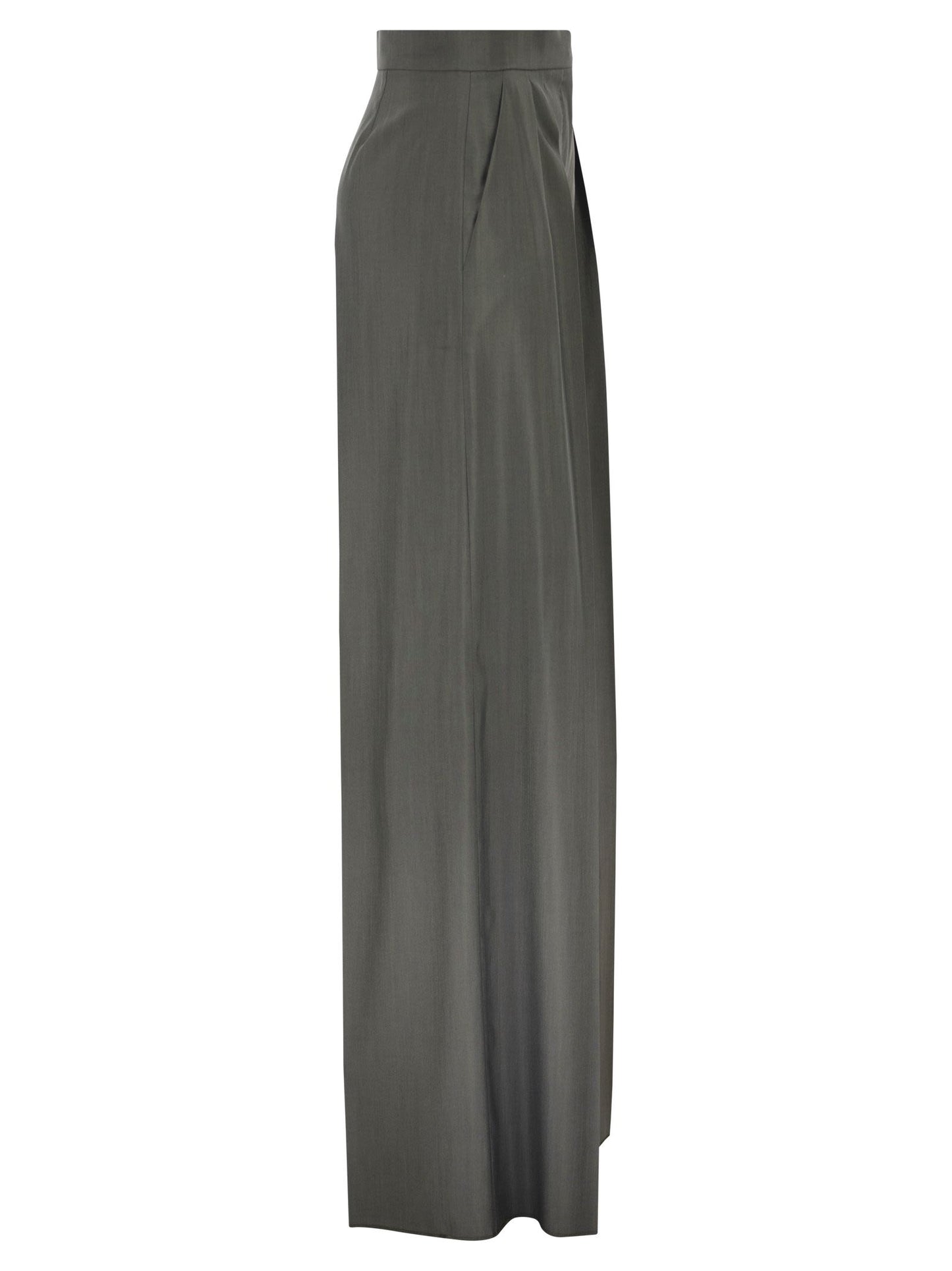 Max Mara Women Mxmgiallo - Wide-Leg Trousers In Wool And Silk MAX MARA