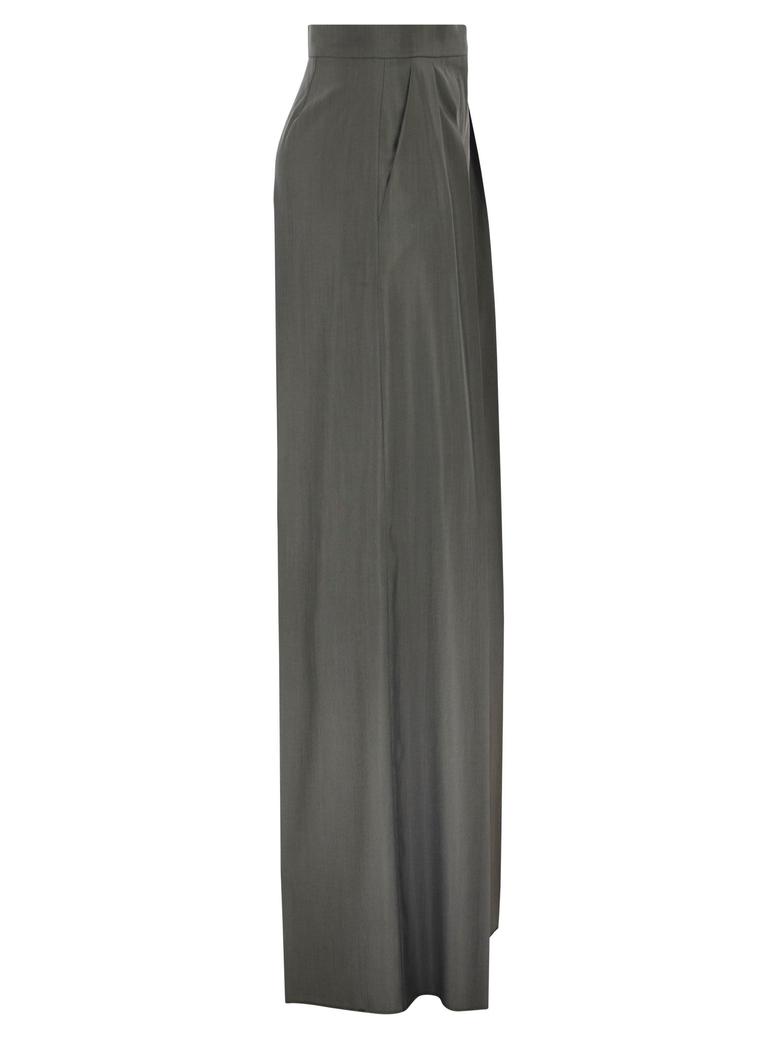 Max Mara Women Mxmgiallo - Wide-Leg Trousers In Wool And Silk MAX MARA