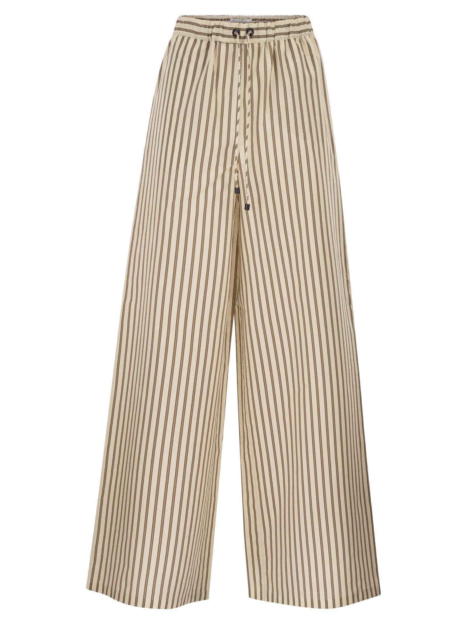 Max Mara Women Mxmordine - Wide-Leg Trousers In Striped Cotton And Silk Canvas MAX MARA