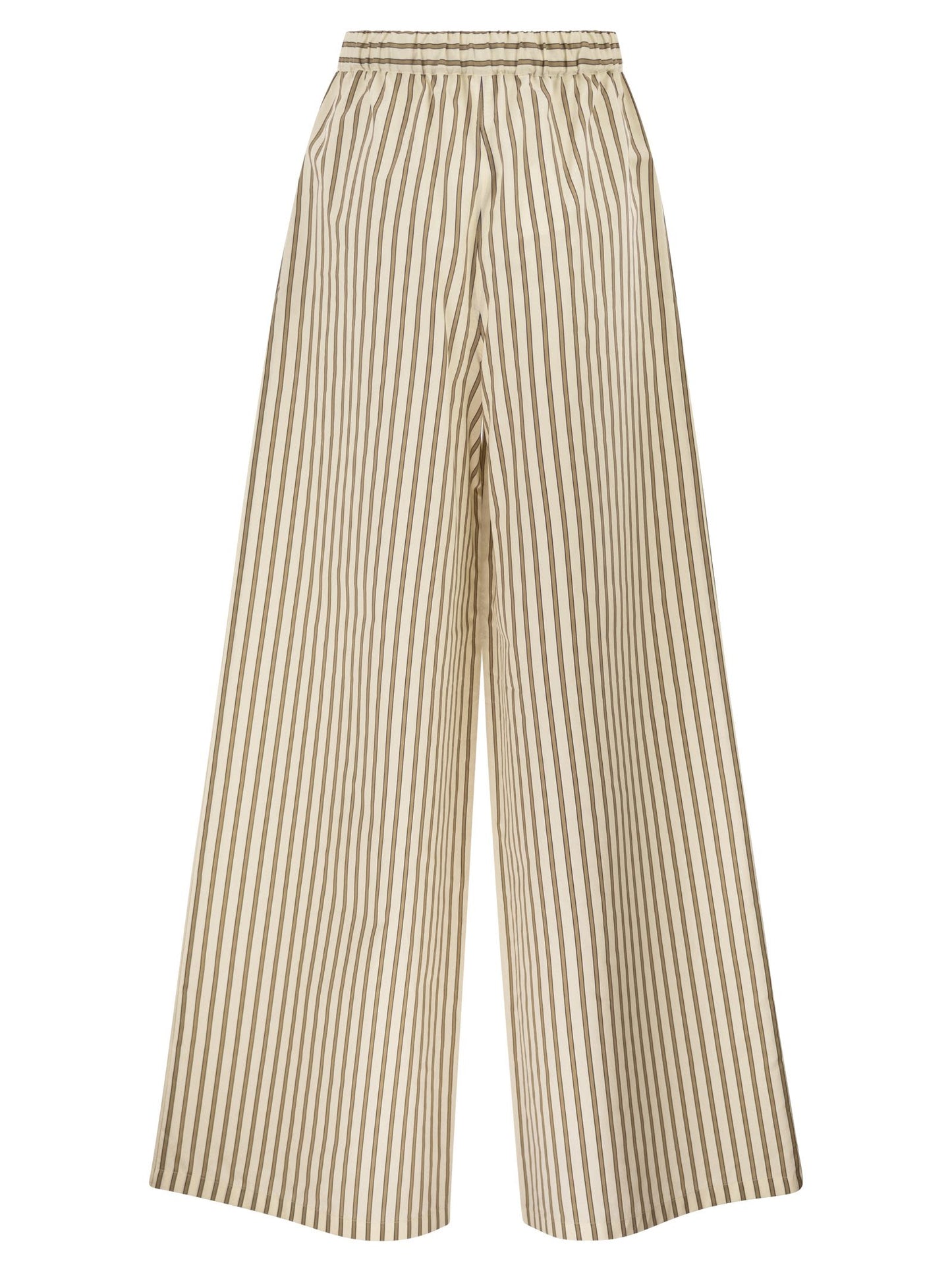 Max Mara Women Mxmordine - Wide-Leg Trousers In Striped Cotton And Silk Canvas MAX MARA