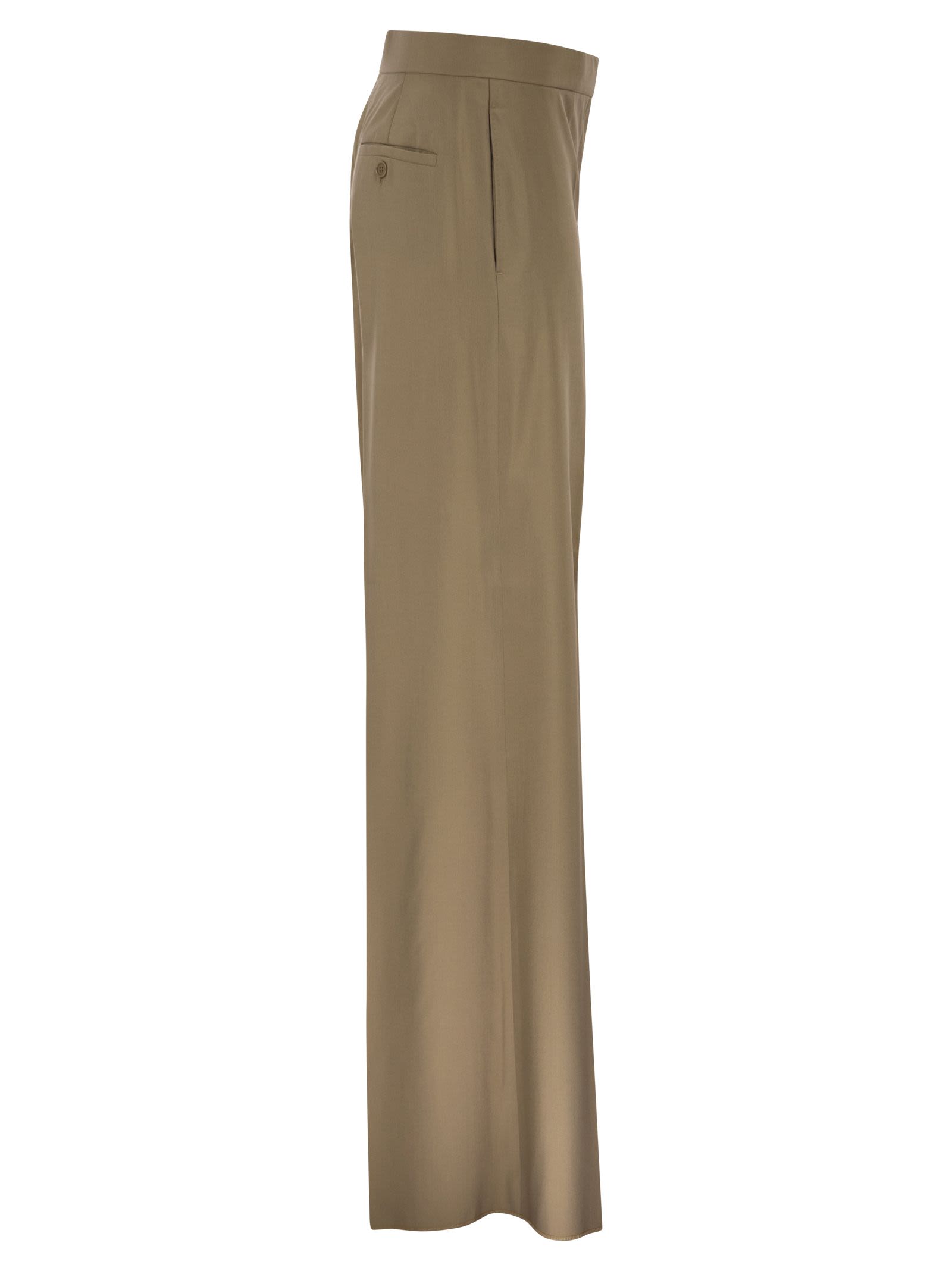 Max Mara Women Mxsbronte - Virgin Wool And Silk Wide-Leg Trousers MAX MARA