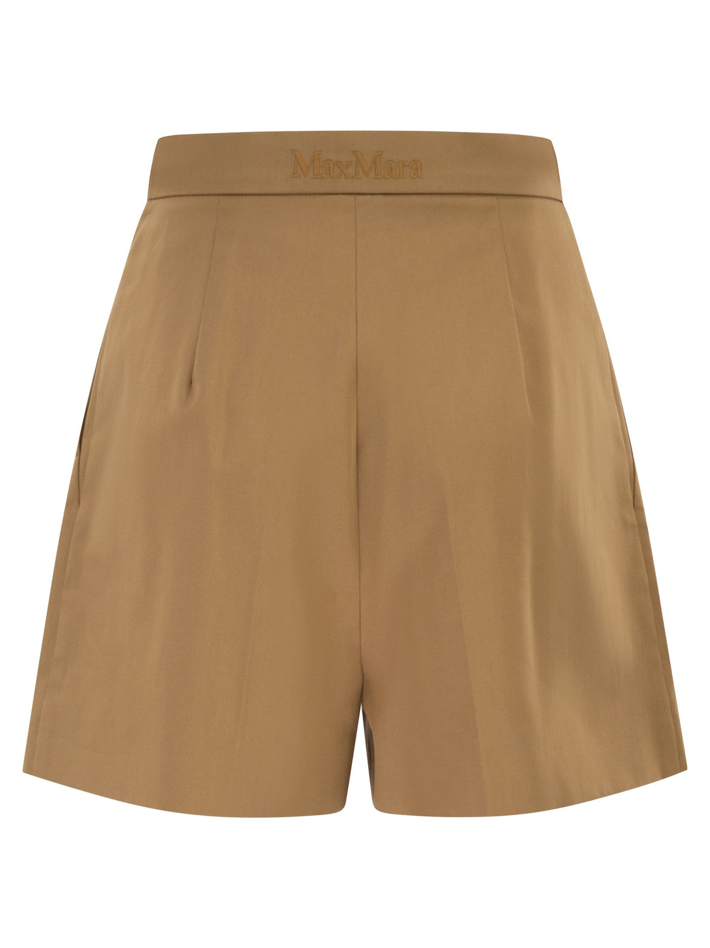 Max Mara Women Mxmtabacco - Stretch Cotton Satin Shorts MAX MARA
