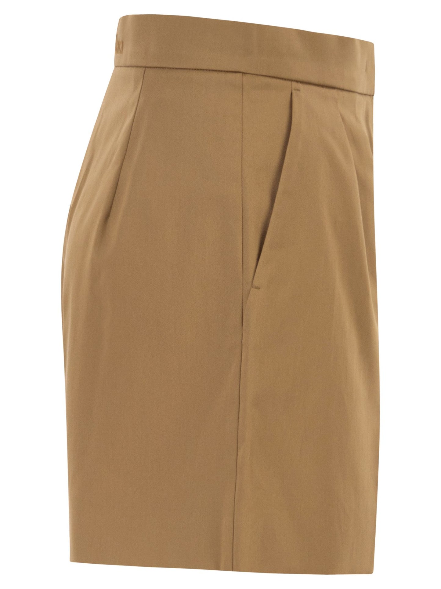 Max Mara Women Mxmtabacco - Stretch Cotton Satin Shorts MAX MARA