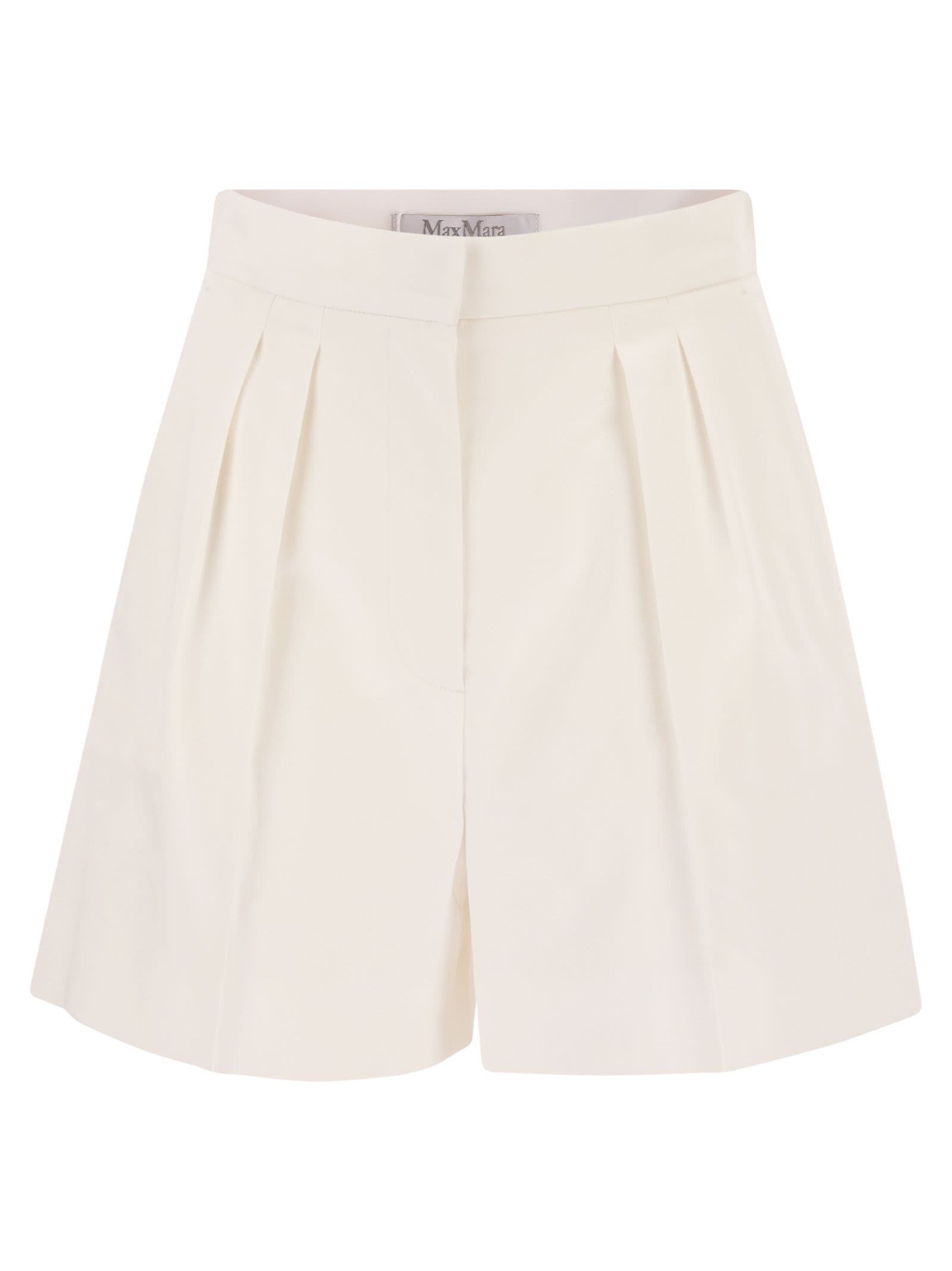 Max Mara Women Mxmtabacco - Stretch Cotton Satin Shorts MAX MARA