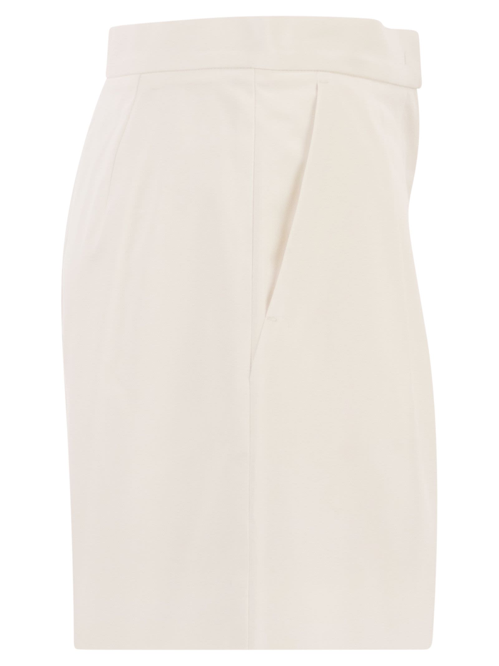 Max Mara Women Mxmtabacco - Stretch Cotton Satin Shorts MAX MARA