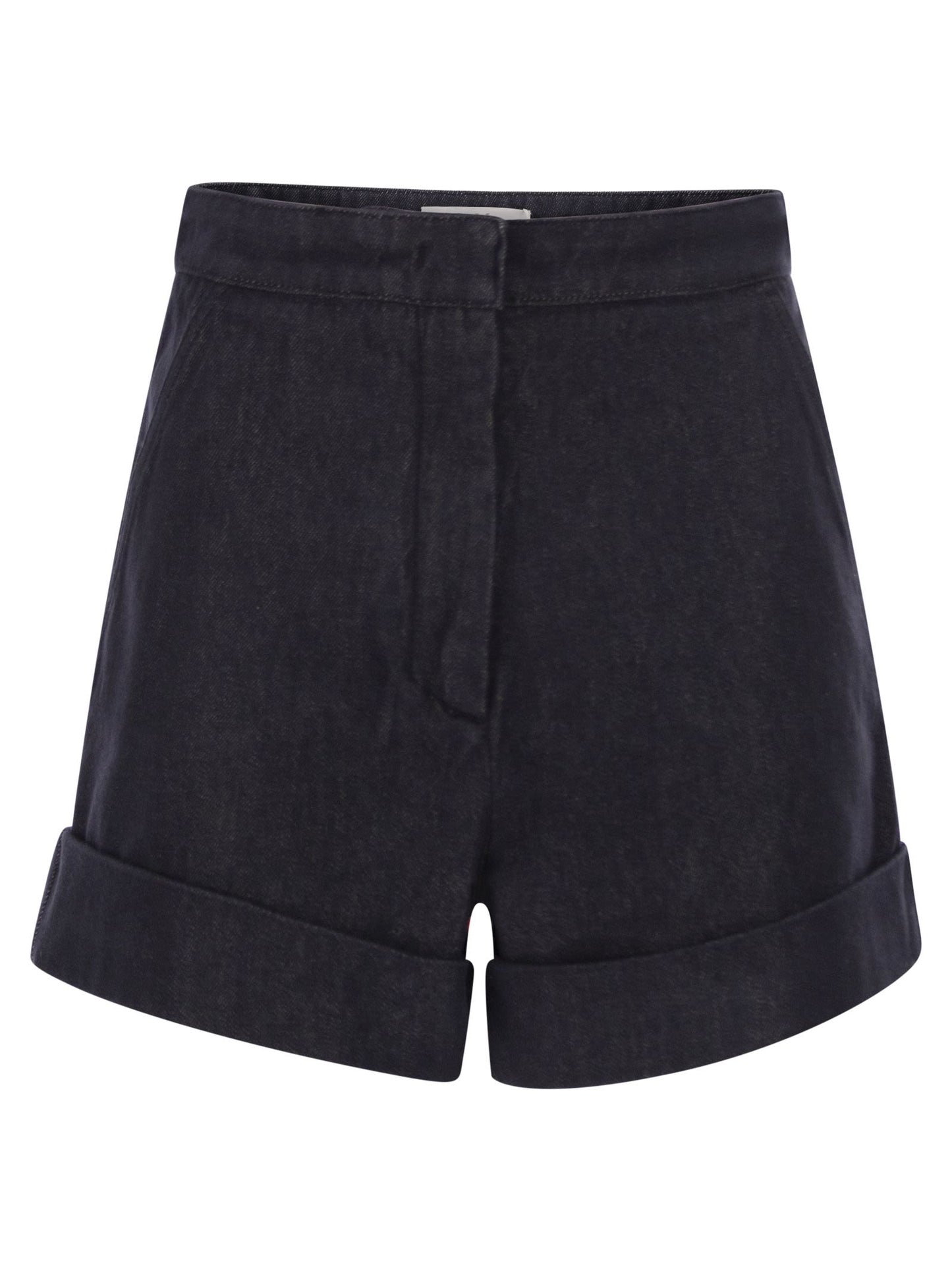 Maxmara Women Mxmcalca - Denim-Effect Cotton Shorts MAX MARA