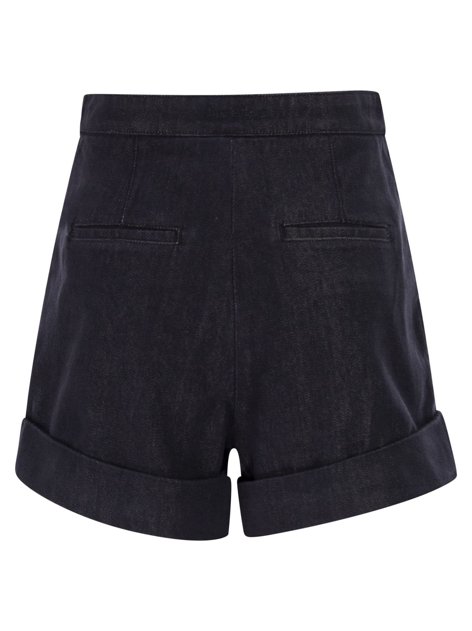 Maxmara Women Mxmcalca - Denim-Effect Cotton Shorts MAX MARA