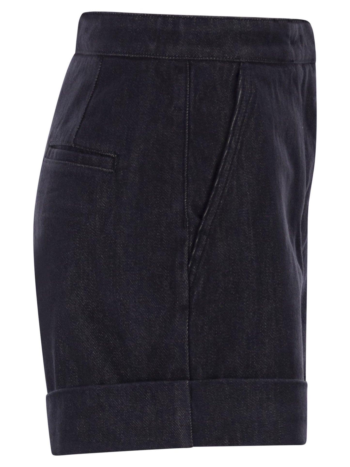 Maxmara Women Mxmcalca - Denim-Effect Cotton Shorts MAX MARA