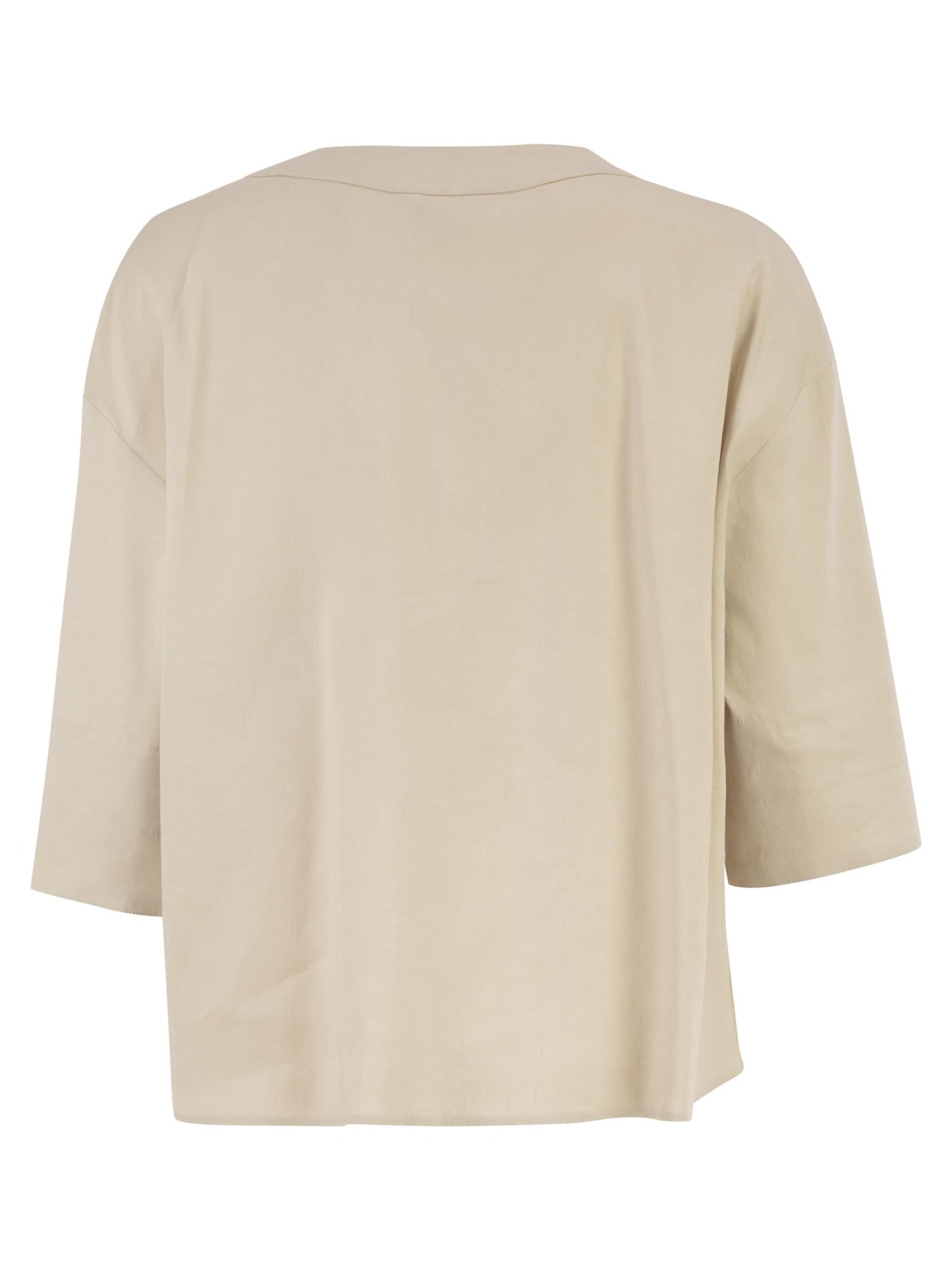 Max Mara Women Mxpsospiro - Linen And Viscose V-Neck Blouse MAX MARA