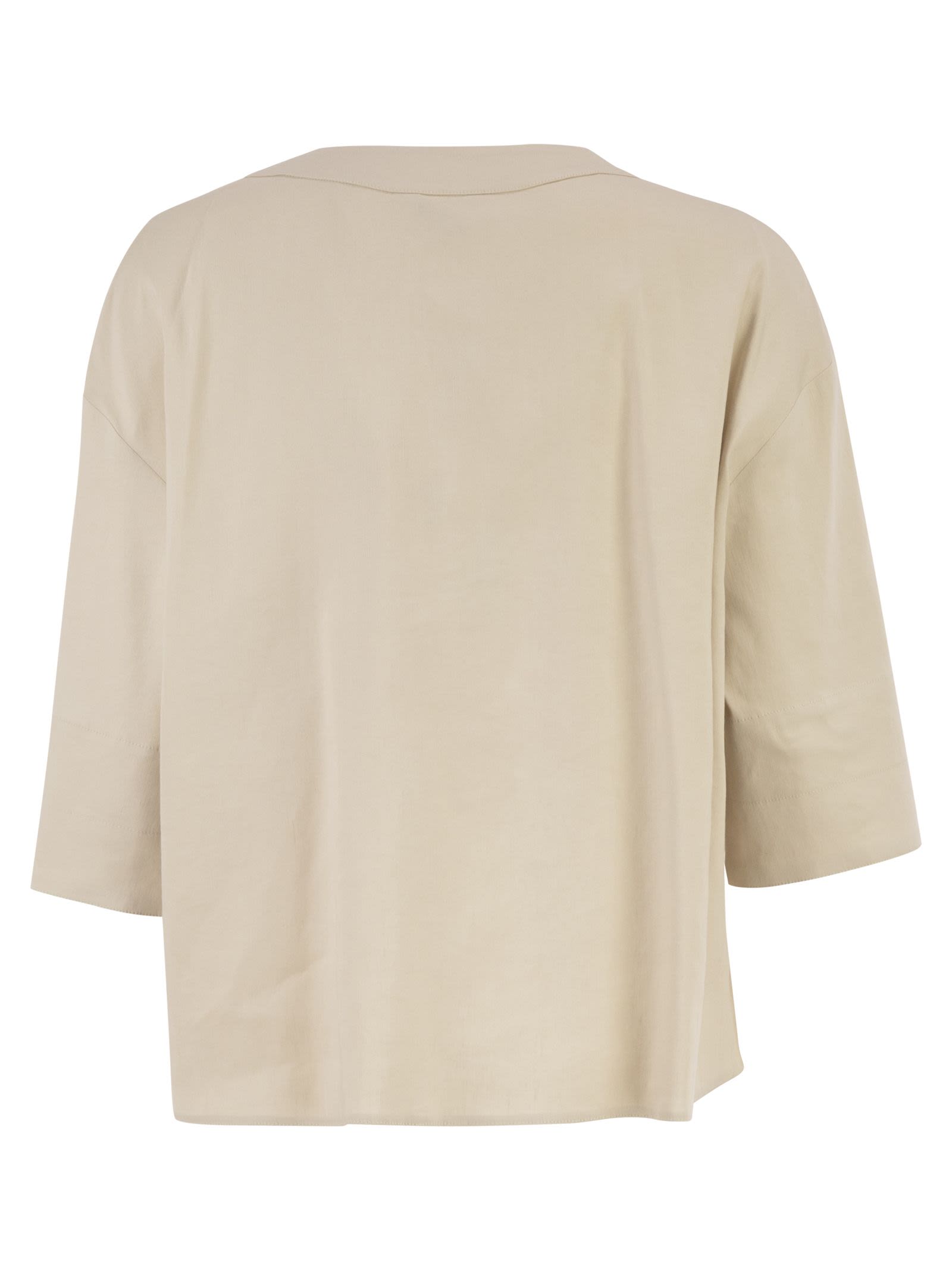 Max Mara Women Mxpsospiro - Linen And Viscose V-Neck Blouse MAX MARA