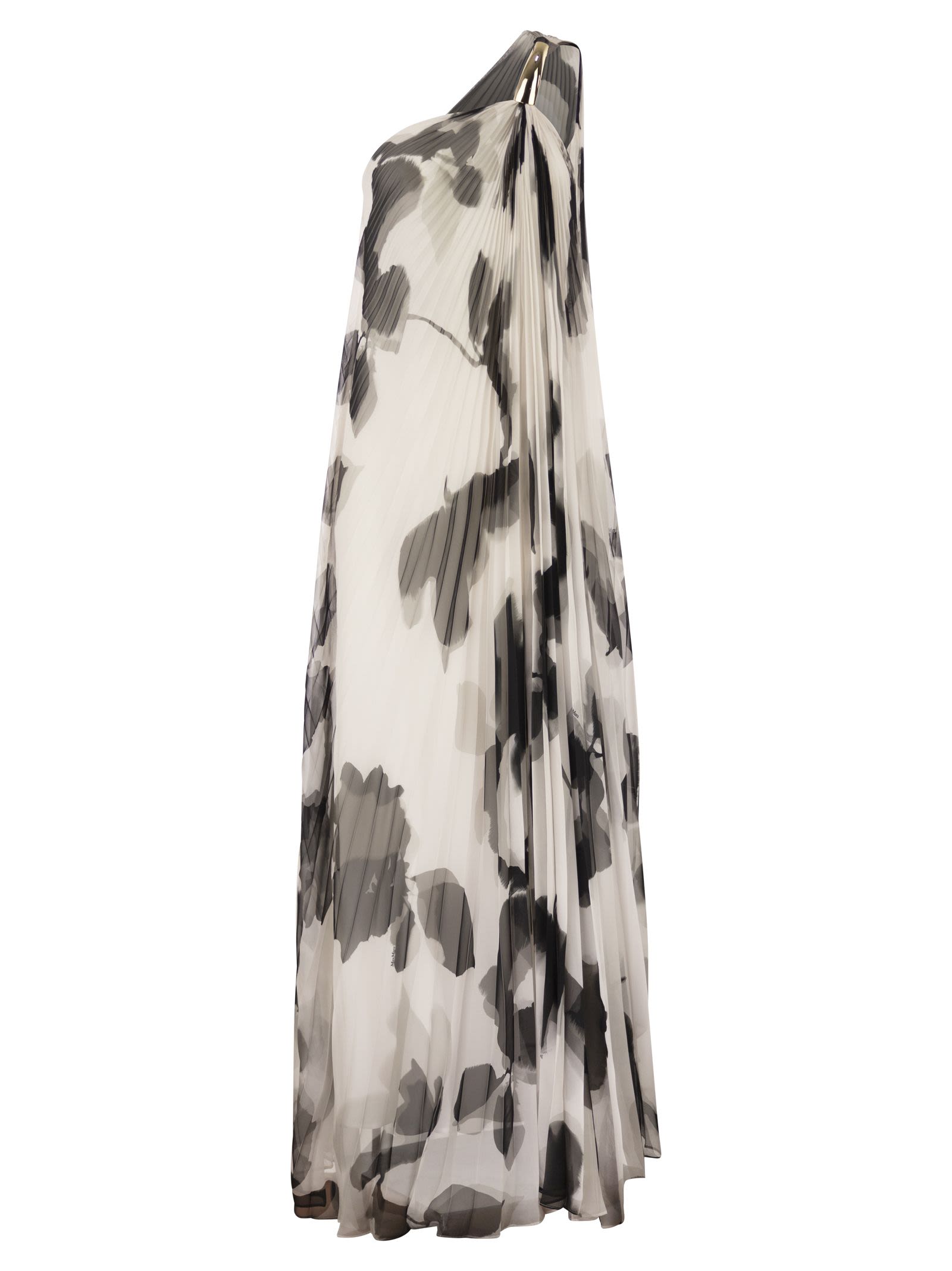 Max Mara Women Mxefuggito - One-Shoulder Pleated Printed Long Dress MAX MARA