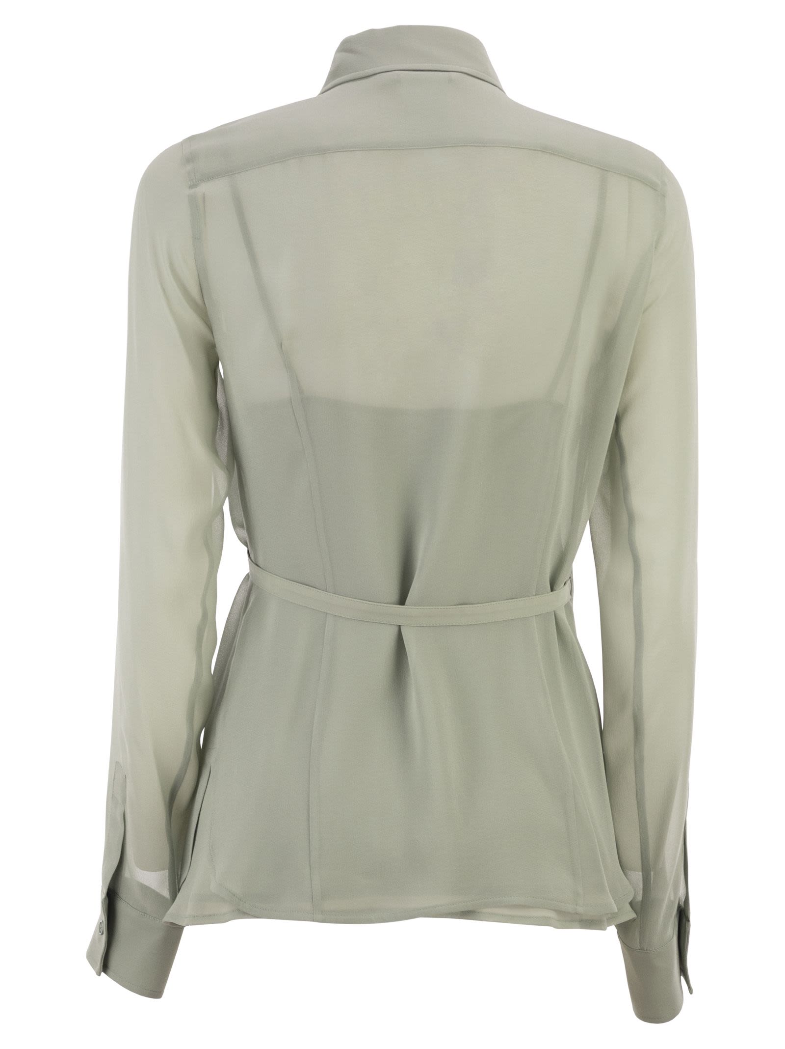 Max Mara Women Mxmgolfo - Silk Chiffon Shirt With Matching Top MAX MARA
