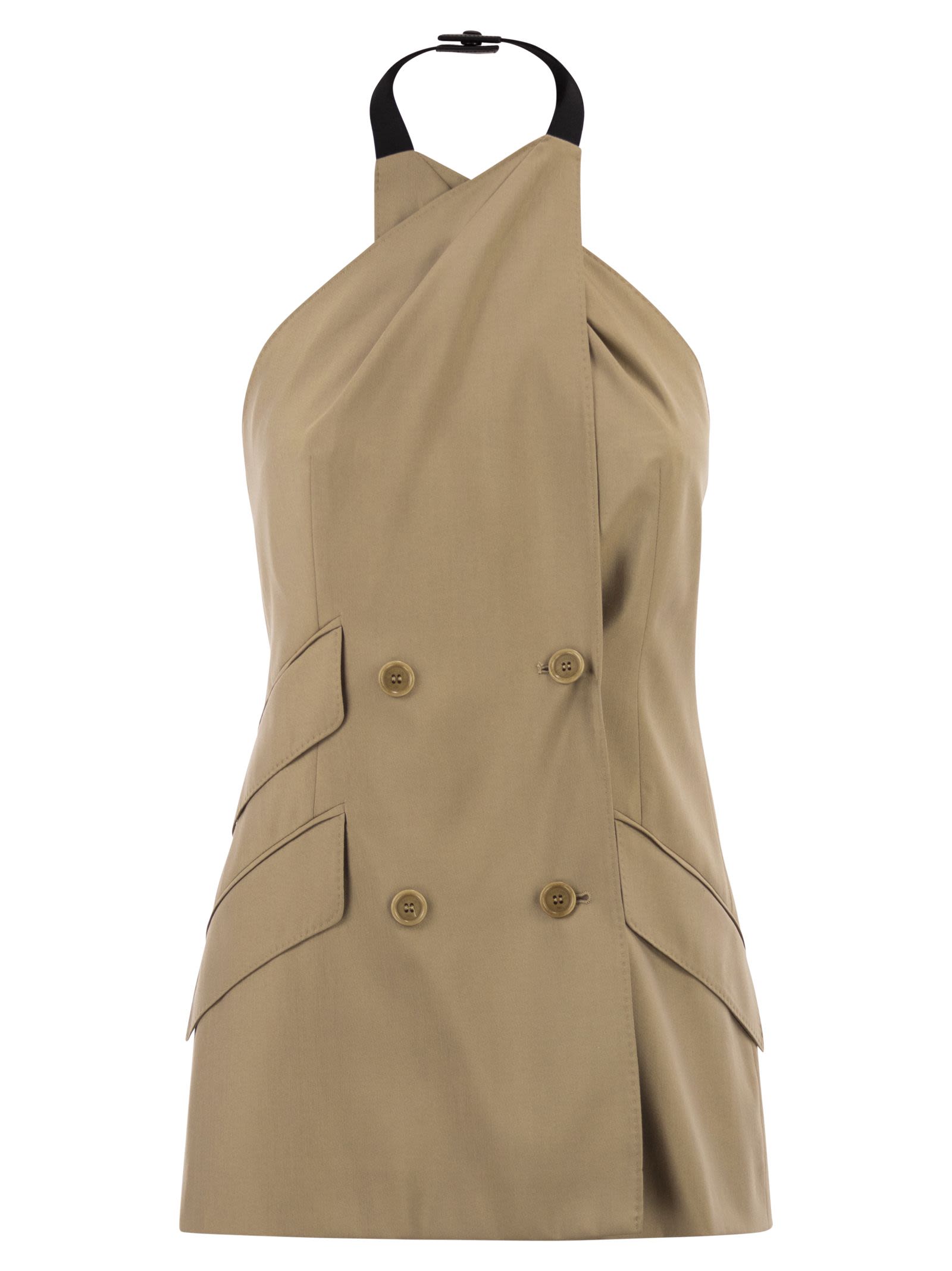 Max Mara Women Mxsnuraghe - Sleeveless Jacket In Wool And Silk Poplin MAX MARA