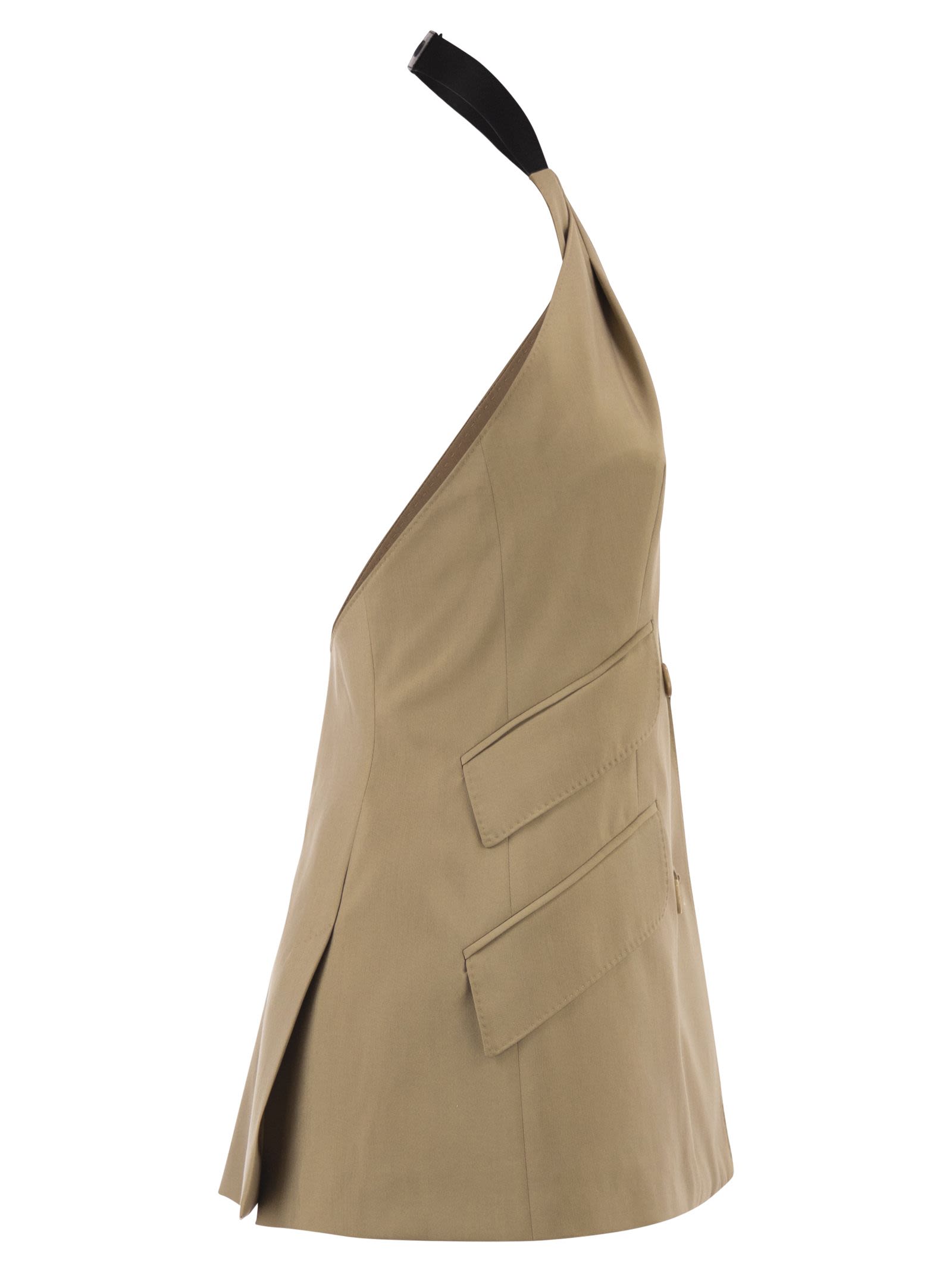Max Mara Women Mxsnuraghe - Sleeveless Jacket In Wool And Silk Poplin MAX MARA