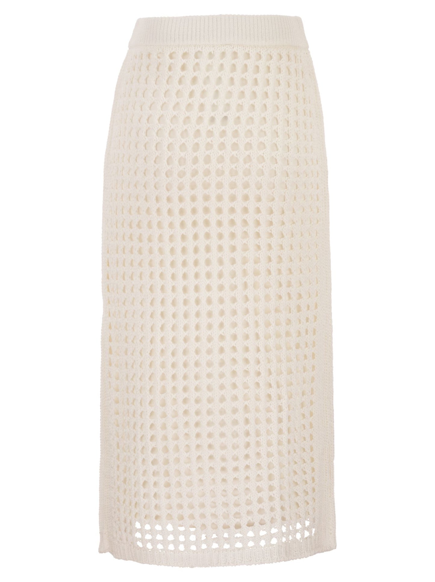 Max Mara Women Mxpgeode - Openwork Cotton Midi Skirt MAX MARA