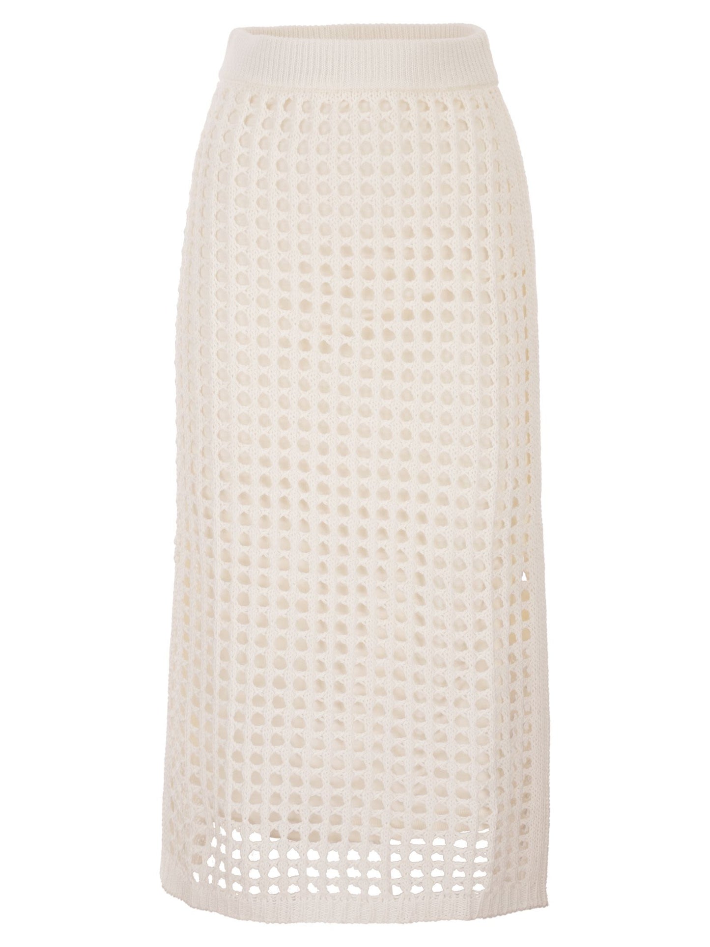 Max Mara Women Mxpgeode - Openwork Cotton Midi Skirt MAX MARA