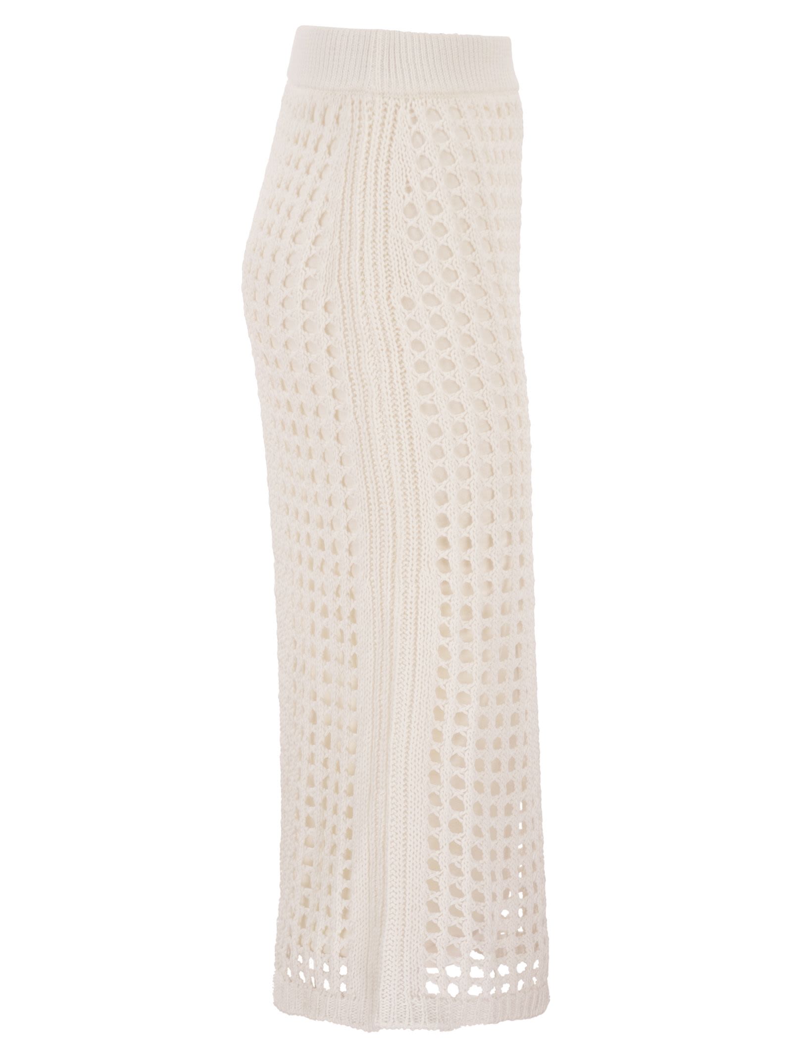 Max Mara Women Mxpgeode - Openwork Cotton Midi Skirt MAX MARA