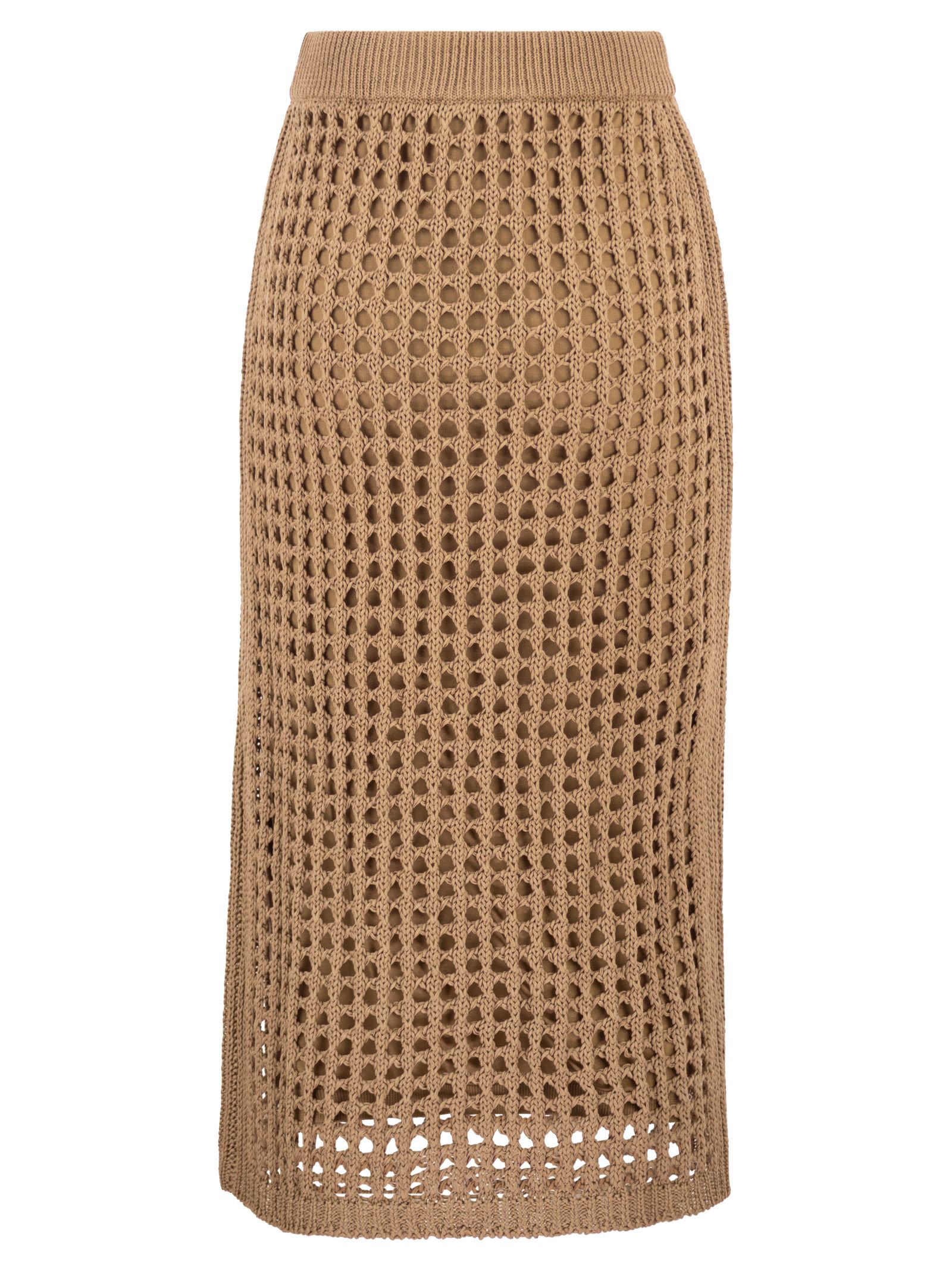 Max Mara Women Mxpgeode - Openwork Cotton Midi Skirt MAX MARA