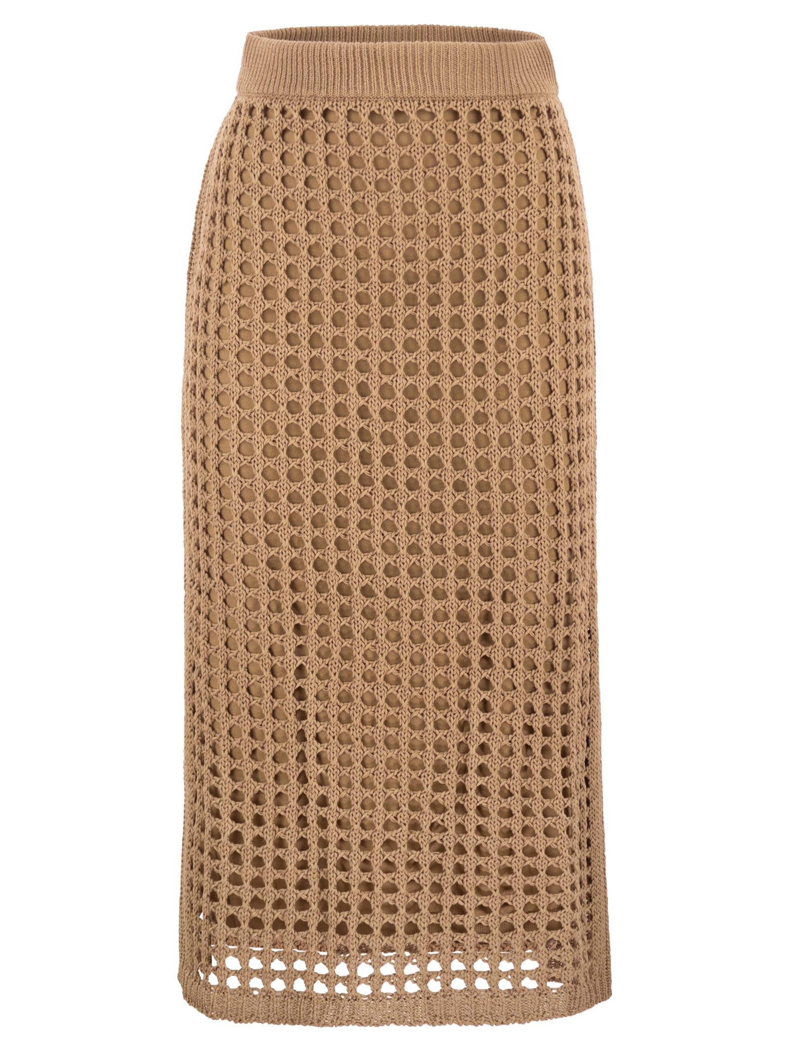 Max Mara Women Mxpgeode - Openwork Cotton Midi Skirt MAX MARA