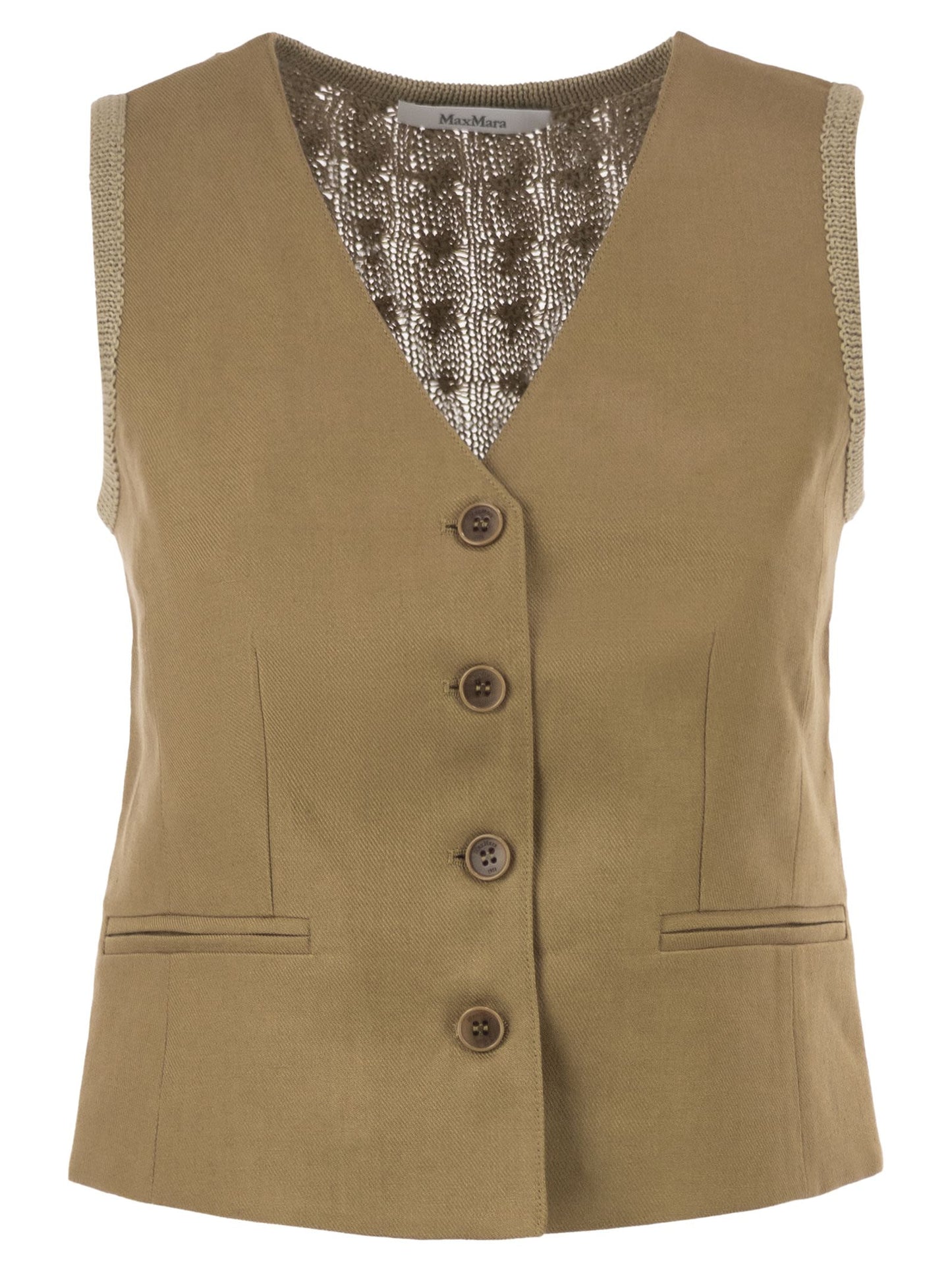Max Mara Women Mxmcalibri - Tailored Linen And Knit Waistcoat MAX MARA