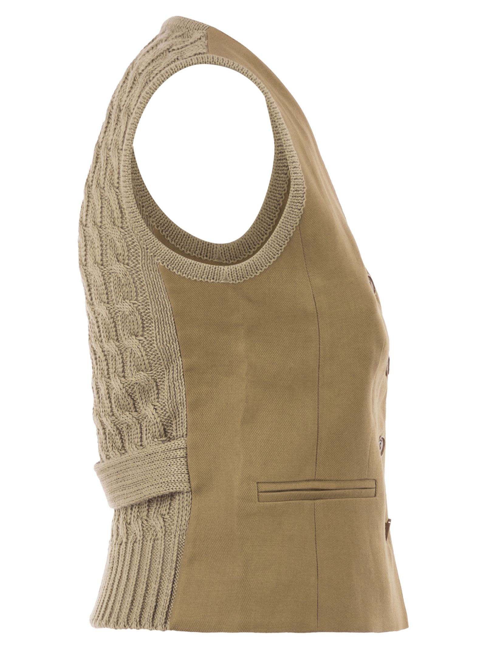 Max Mara Women Mxmcalibri - Tailored Linen And Knit Waistcoat MAX MARA