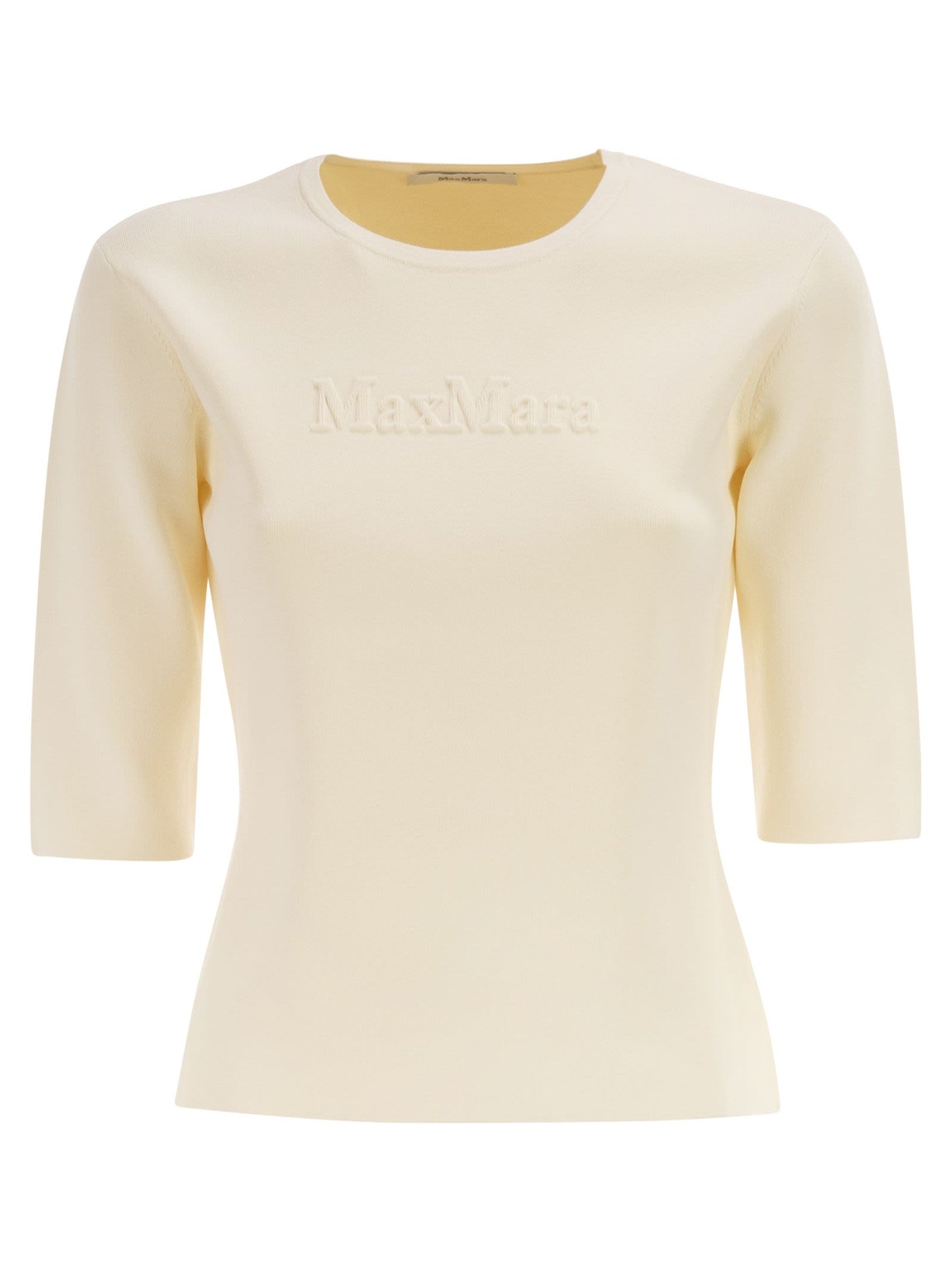 Maxmara Women Mxpaustero - Short-Sleeved Top With Embroidered Logo MAX MARA