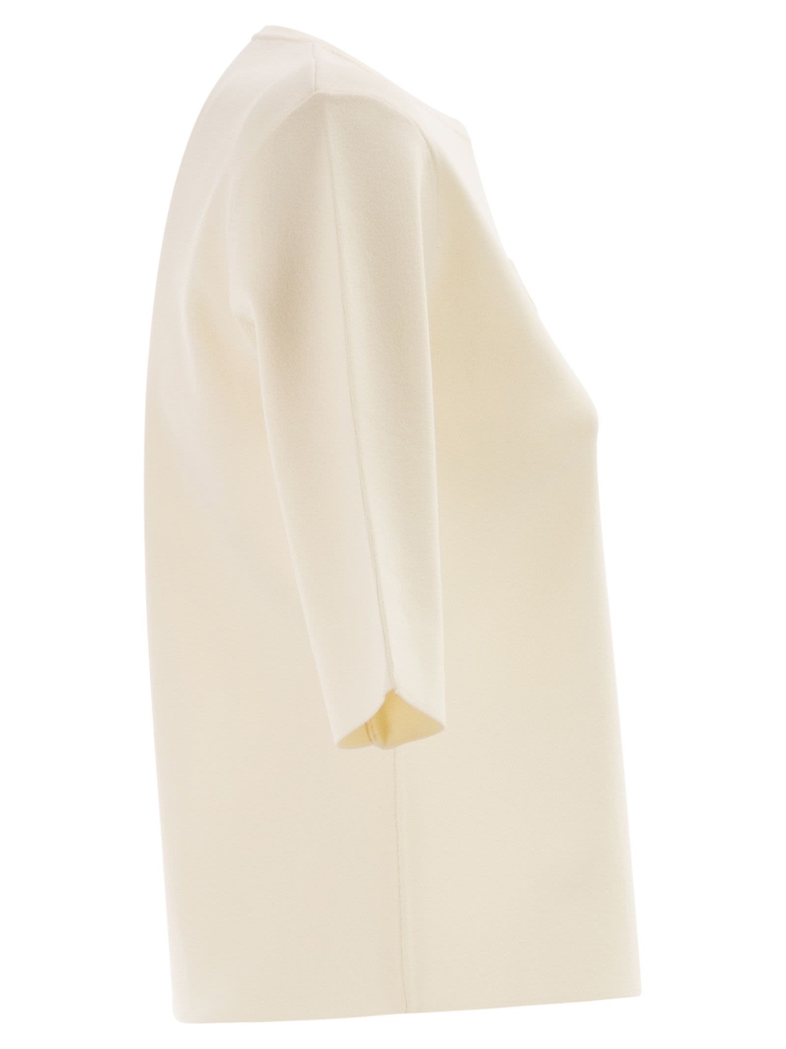 Maxmara Women Mxpaustero - Short-Sleeved Top With Embroidered Logo MAX MARA