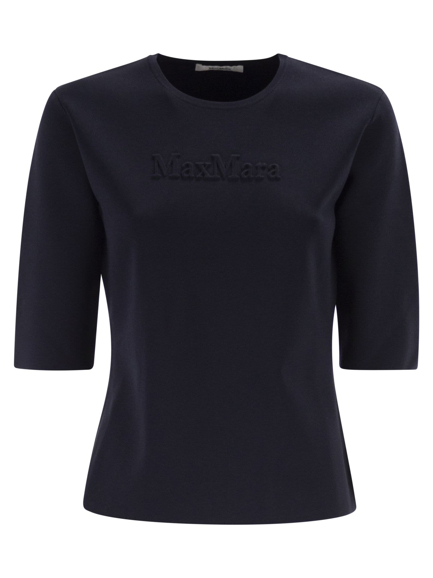 Maxmara Women Mxpaustero - Short-Sleeved Top With Embroidered Logo MAX MARA