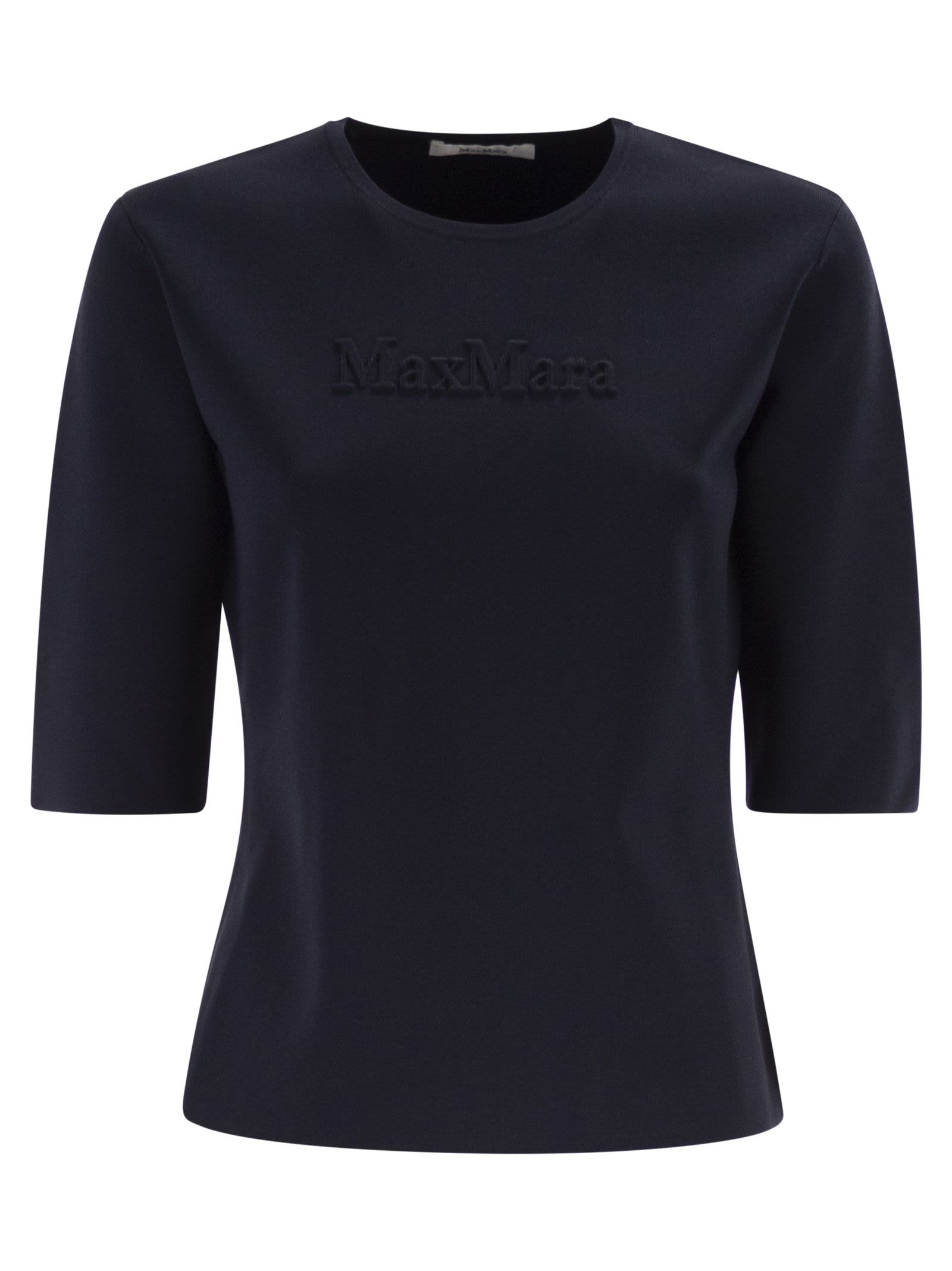Maxmara Women Mxpaustero - Short-Sleeved Top With Embroidered Logo MAX MARA