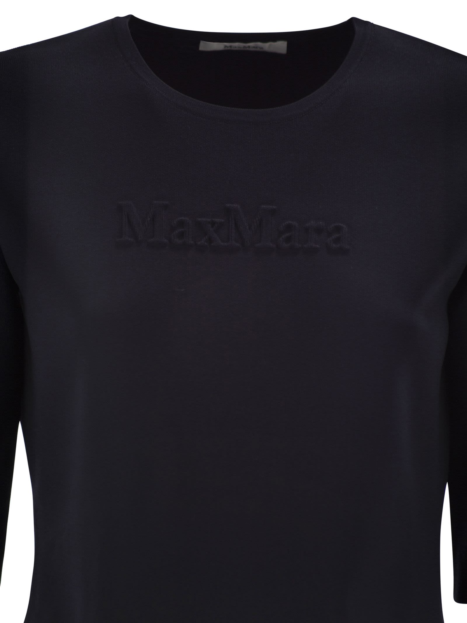 Maxmara Women Mxpaustero - Short-Sleeved Top With Embroidered Logo MAX MARA