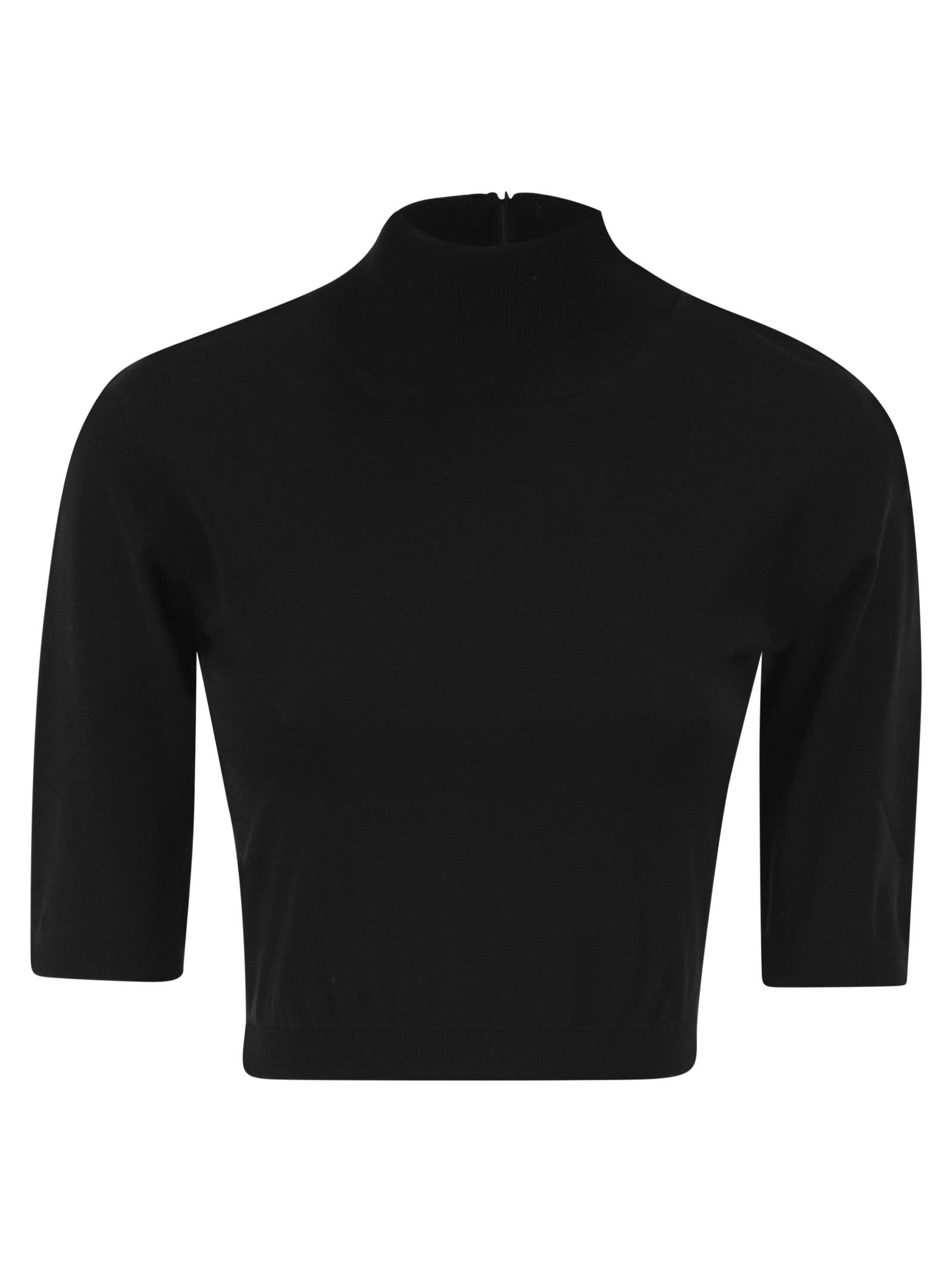 Max Mara Women Title: Mxscanale - Cropped High-Neck Viscose Knit Top MAX MARA