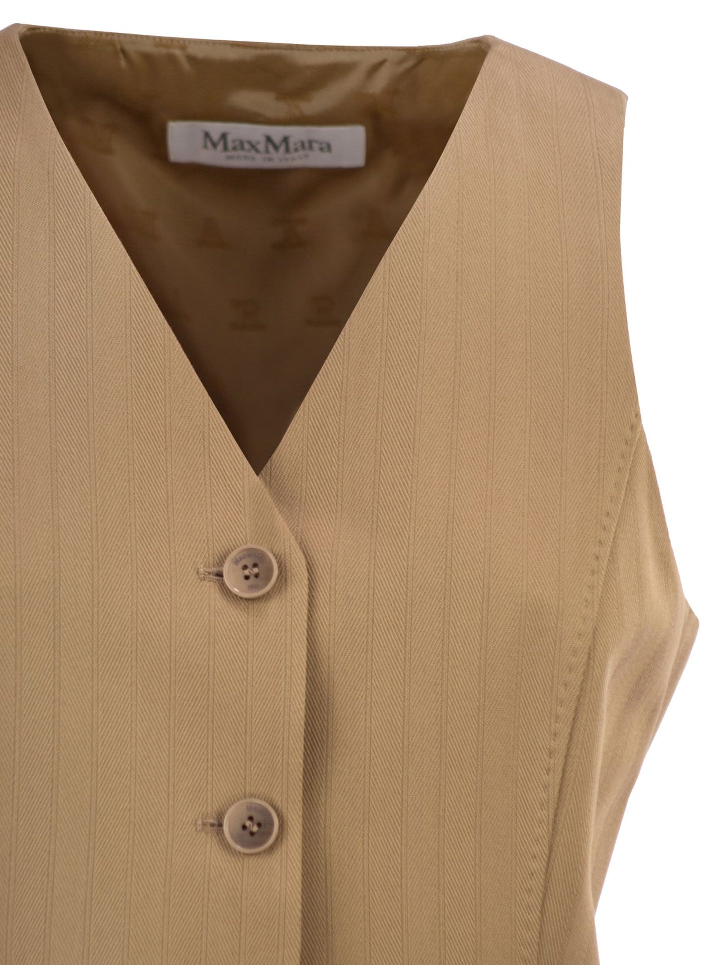 Max Mara Women Mxmfalla - Pinstriped Jacquard Jersey Waistcoat MAX MARA