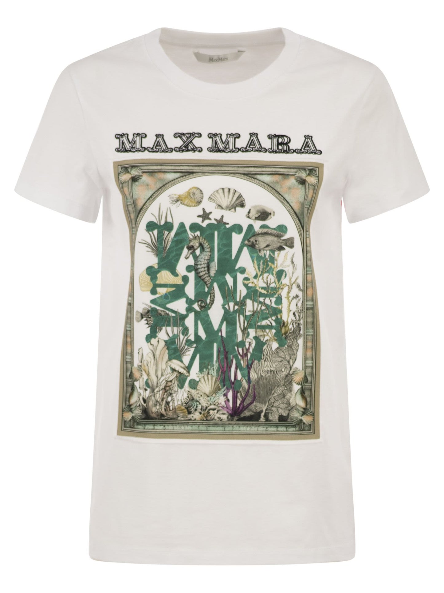 Max Mara Women Mxmspadino - Cotton Jersey T-Shirt With Graphic Print MAX MARA