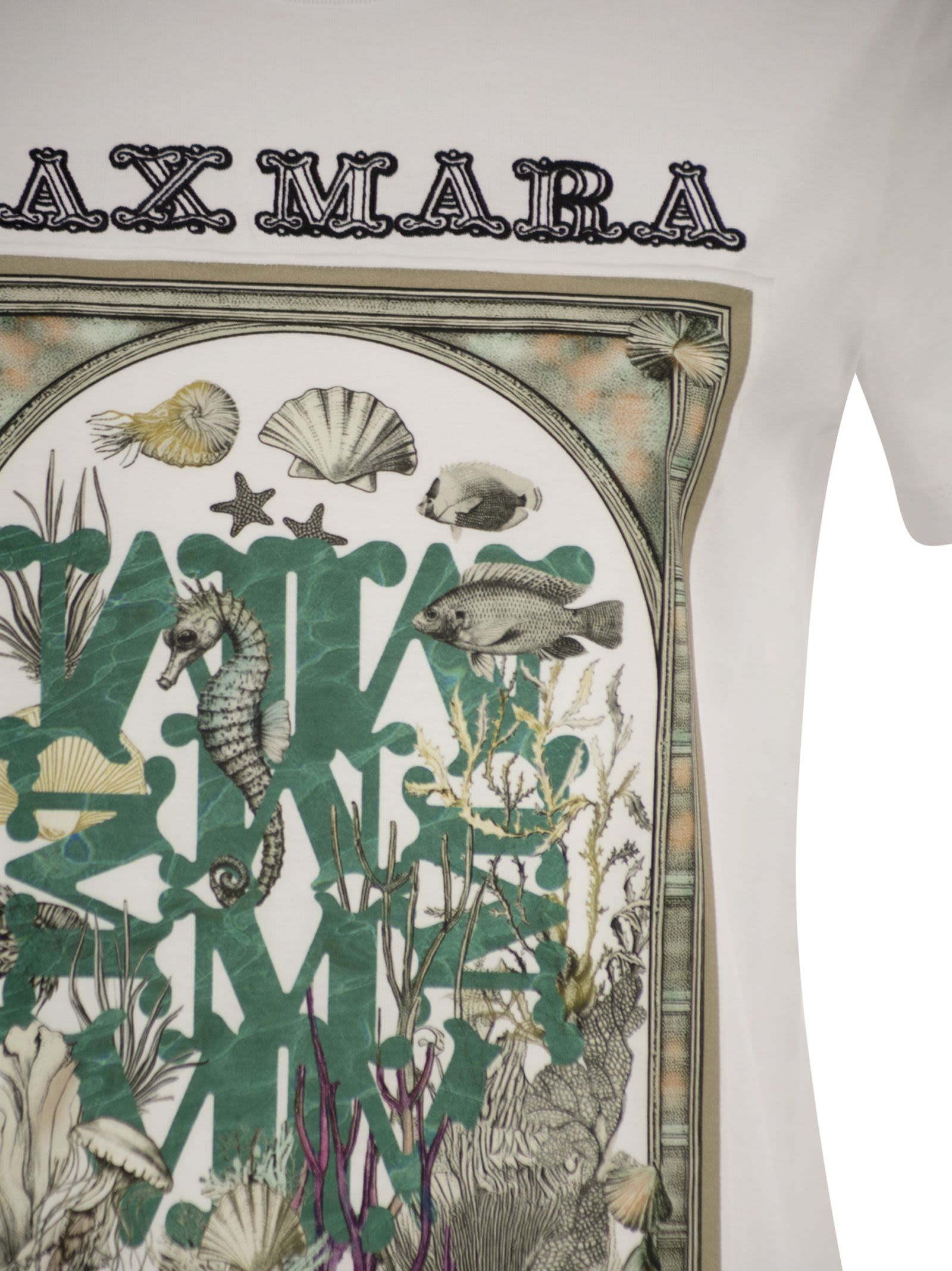Max Mara Women Mxmspadino - Cotton Jersey T-Shirt With Graphic Print MAX MARA