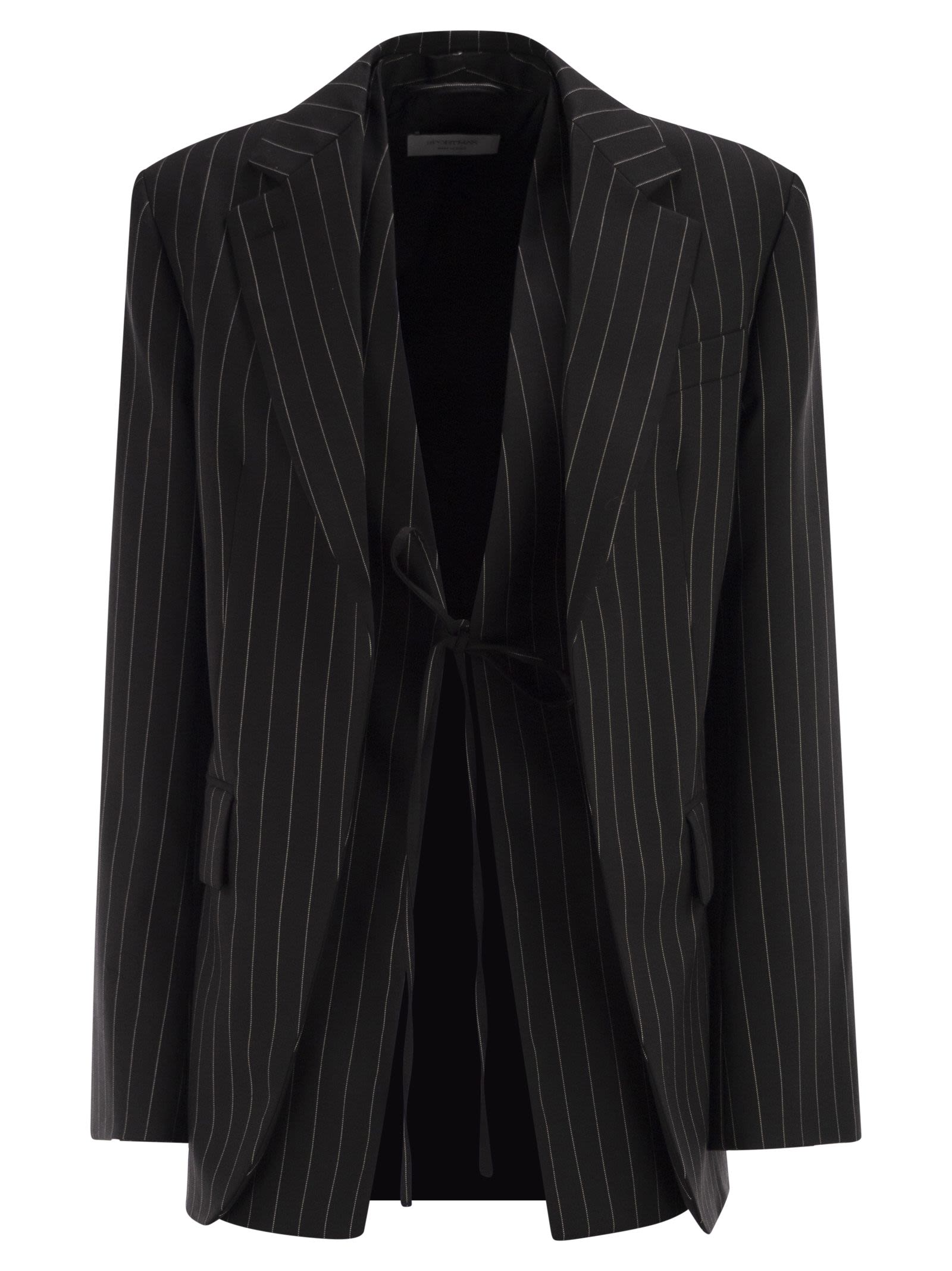 Sportmax Women Spxdivina - Tailored Blazer In Pinstriped Gabardine SPORTMAX