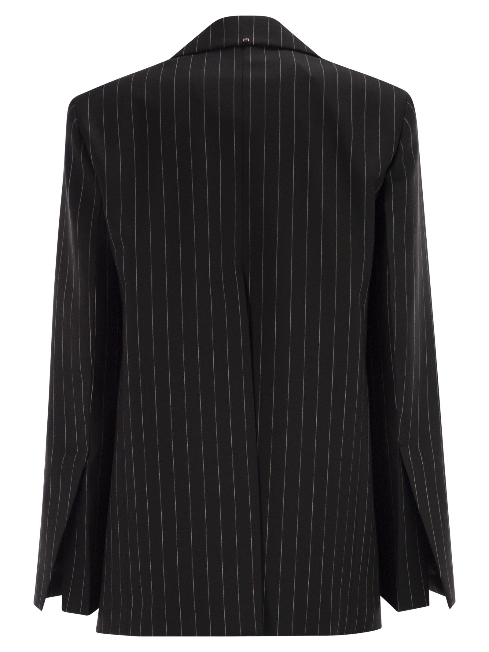 Sportmax Women Spxdivina - Tailored Blazer In Pinstriped Gabardine SPORTMAX