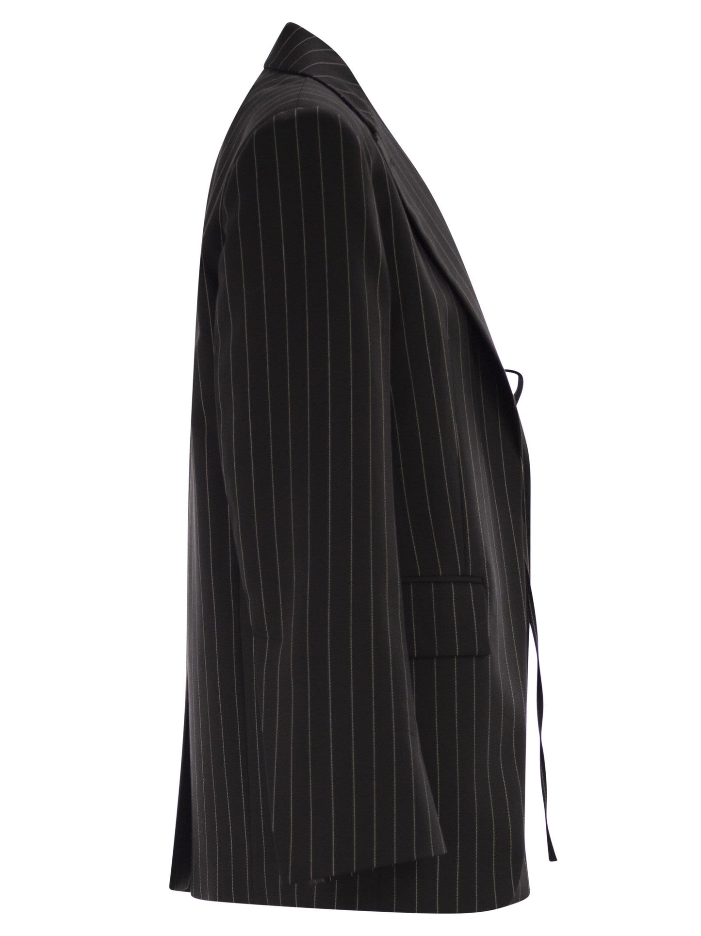 Sportmax Women Spxdivina - Tailored Blazer In Pinstriped Gabardine SPORTMAX