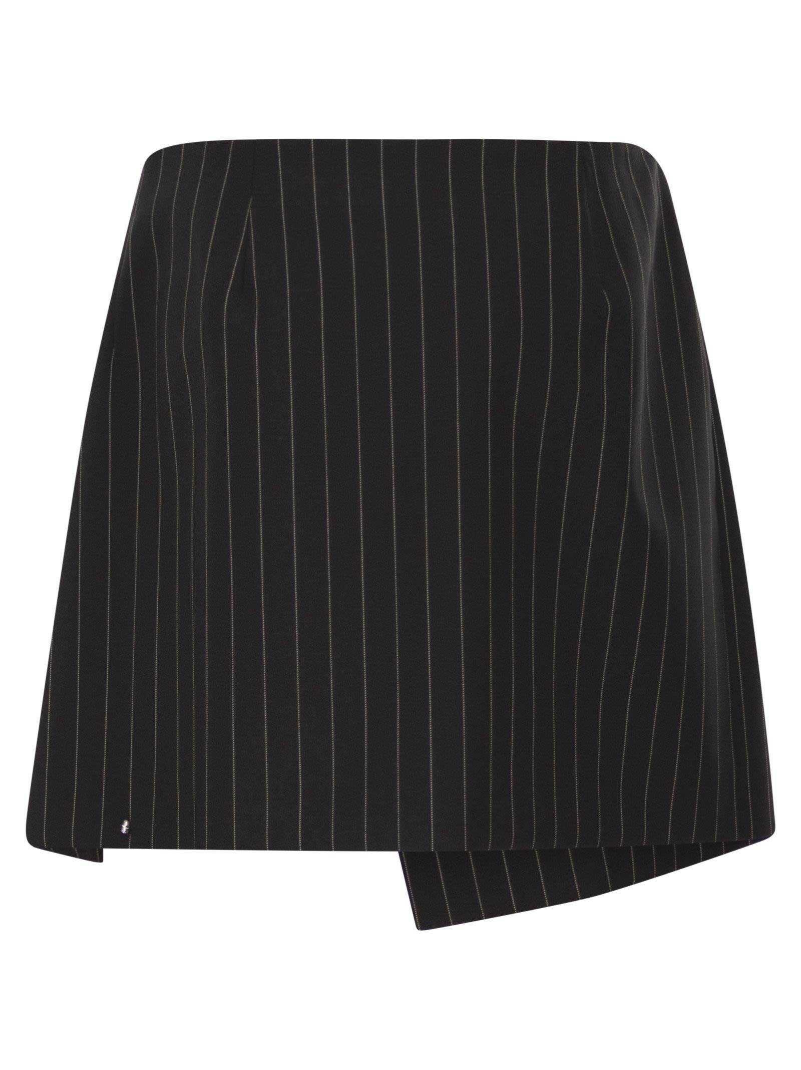 Sportmax Women Spxfatti - Mini Skirt In Pinstriped Gabardine SPORTMAX