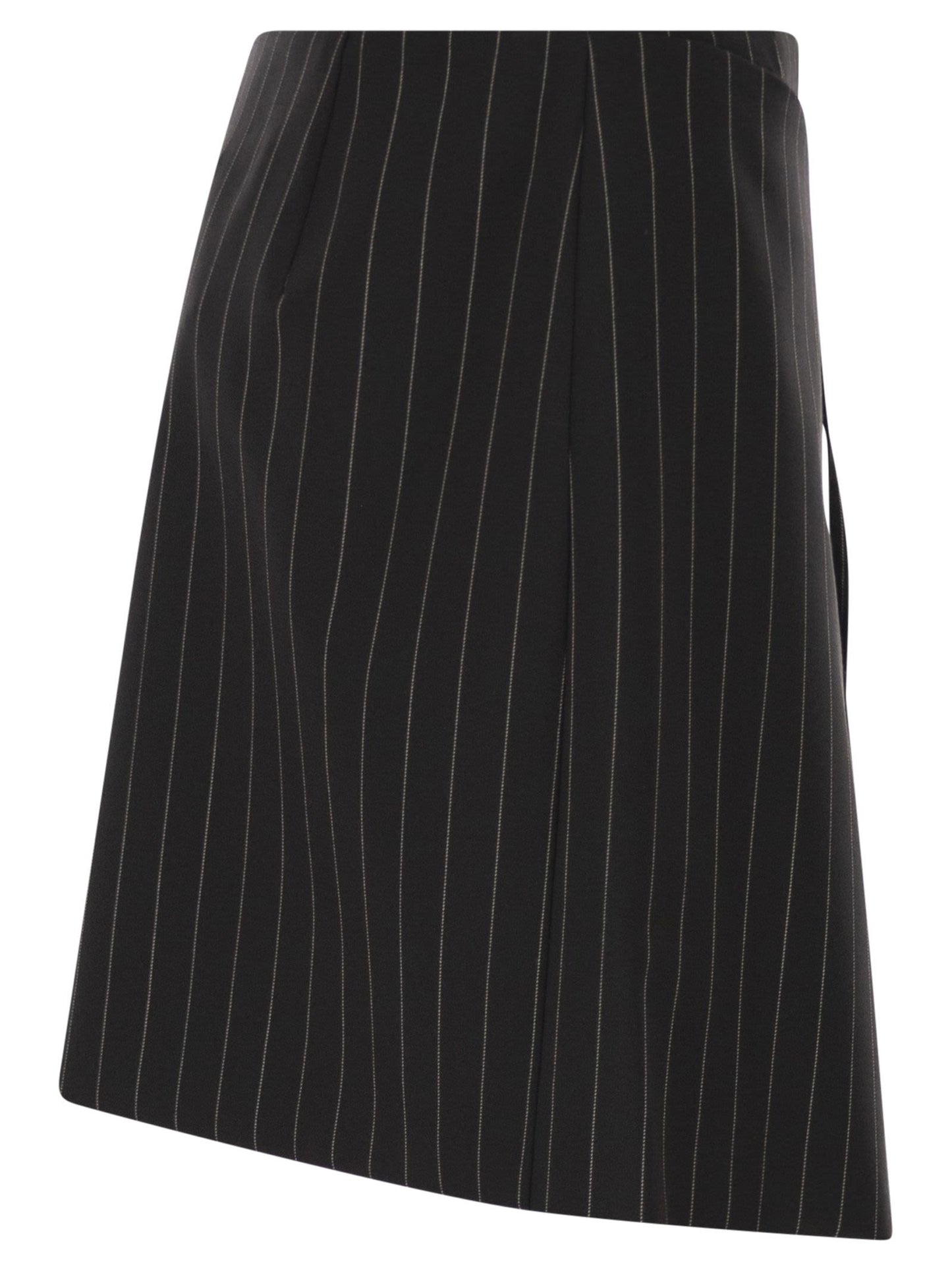 Sportmax Women Spxfatti - Mini Skirt In Pinstriped Gabardine SPORTMAX