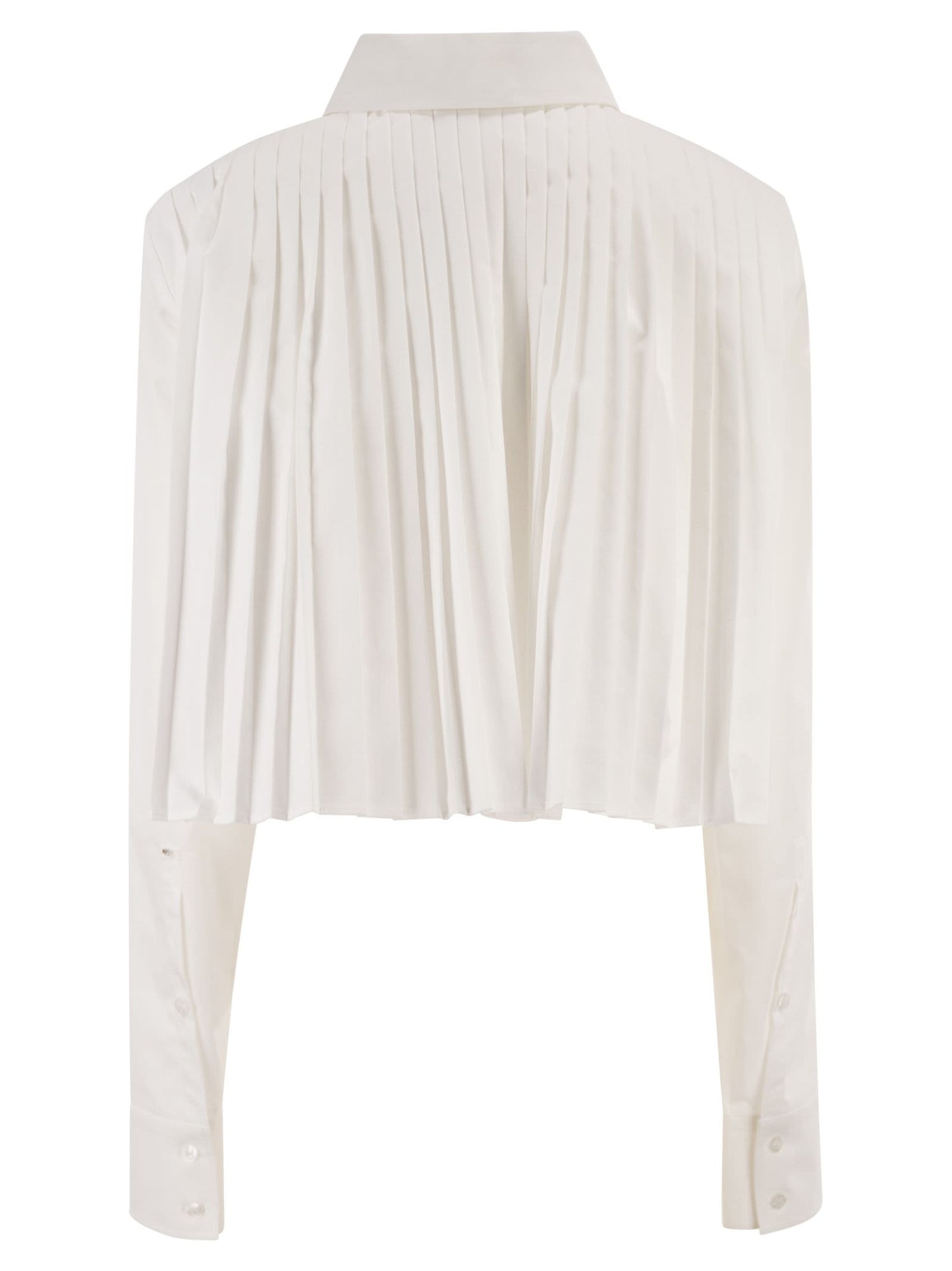 Sportmax Women Spxceppo - Cotton Crop Top With Pleated Back SPORTMAX