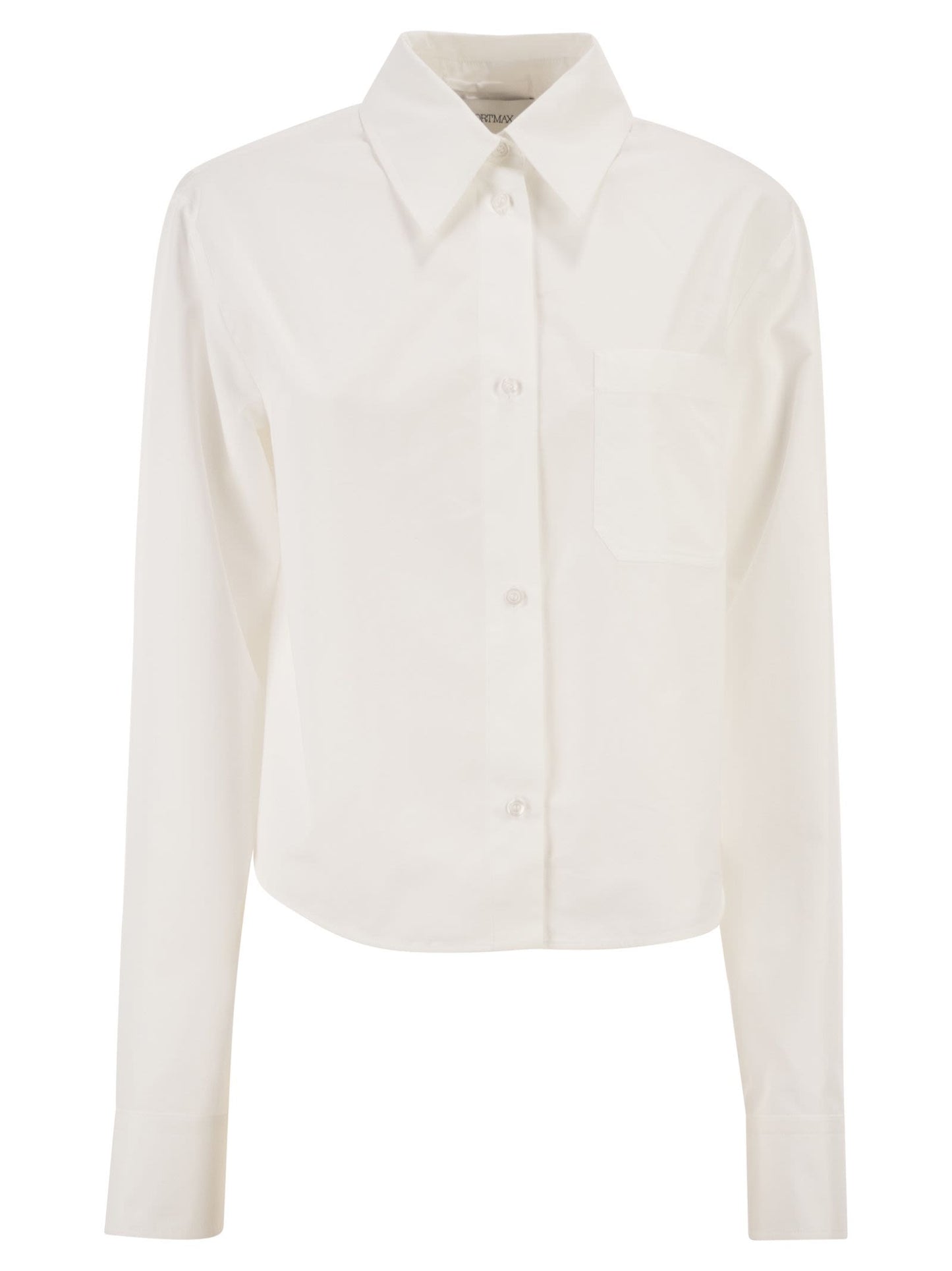 Sportmax Women Spxceppo - Cotton Crop Top With Pleated Back SPORTMAX