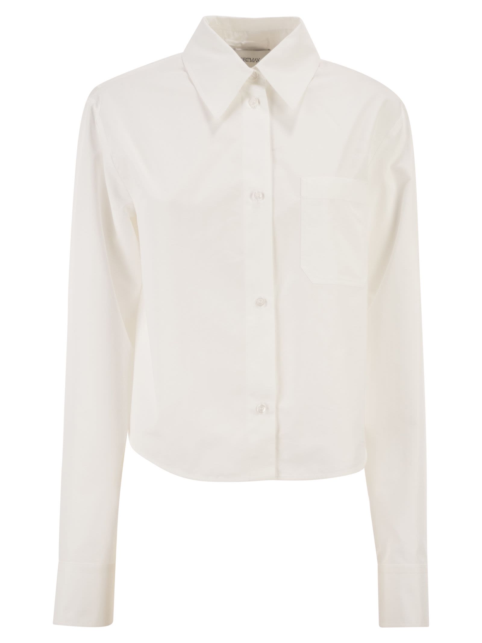 Sportmax Women Spxceppo - Cotton Crop Top With Pleated Back SPORTMAX