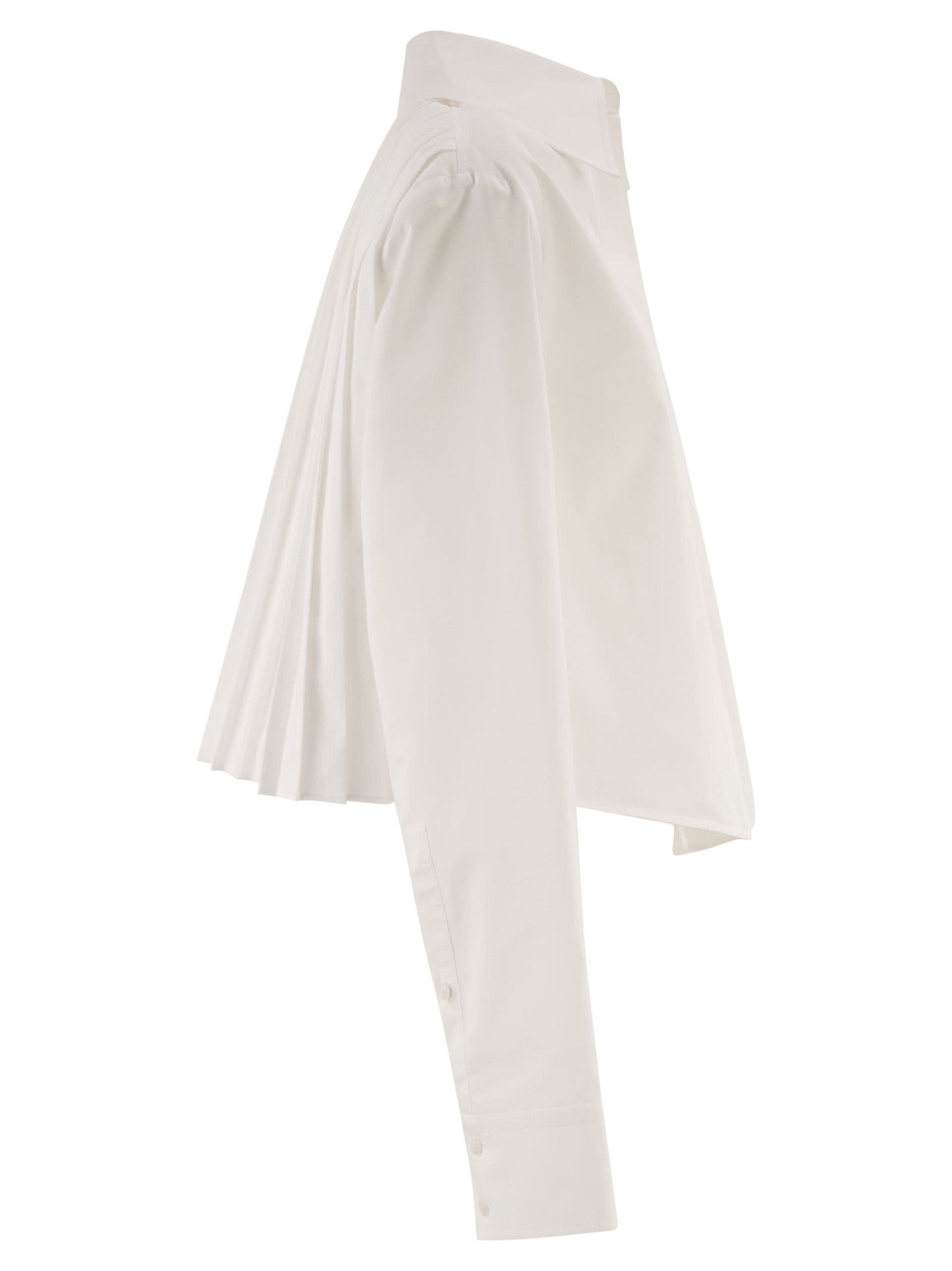 Sportmax Women Spxceppo - Cotton Crop Top With Pleated Back SPORTMAX
