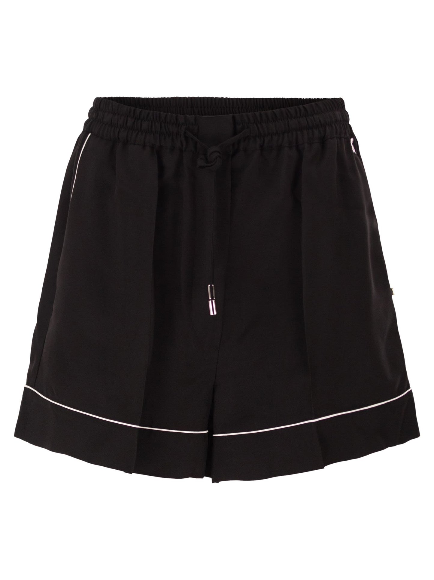 Sportmax Women Spxcrespo - Viscose Drawstring Shorts With Contrast Detailing SPORTMAX