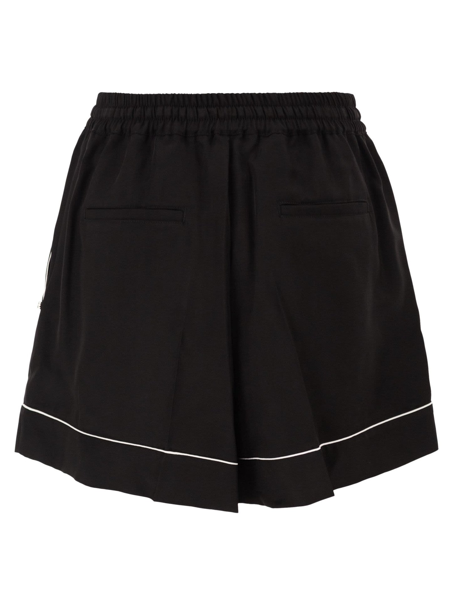 Sportmax Women Spxcrespo - Viscose Drawstring Shorts With Contrast Detailing SPORTMAX
