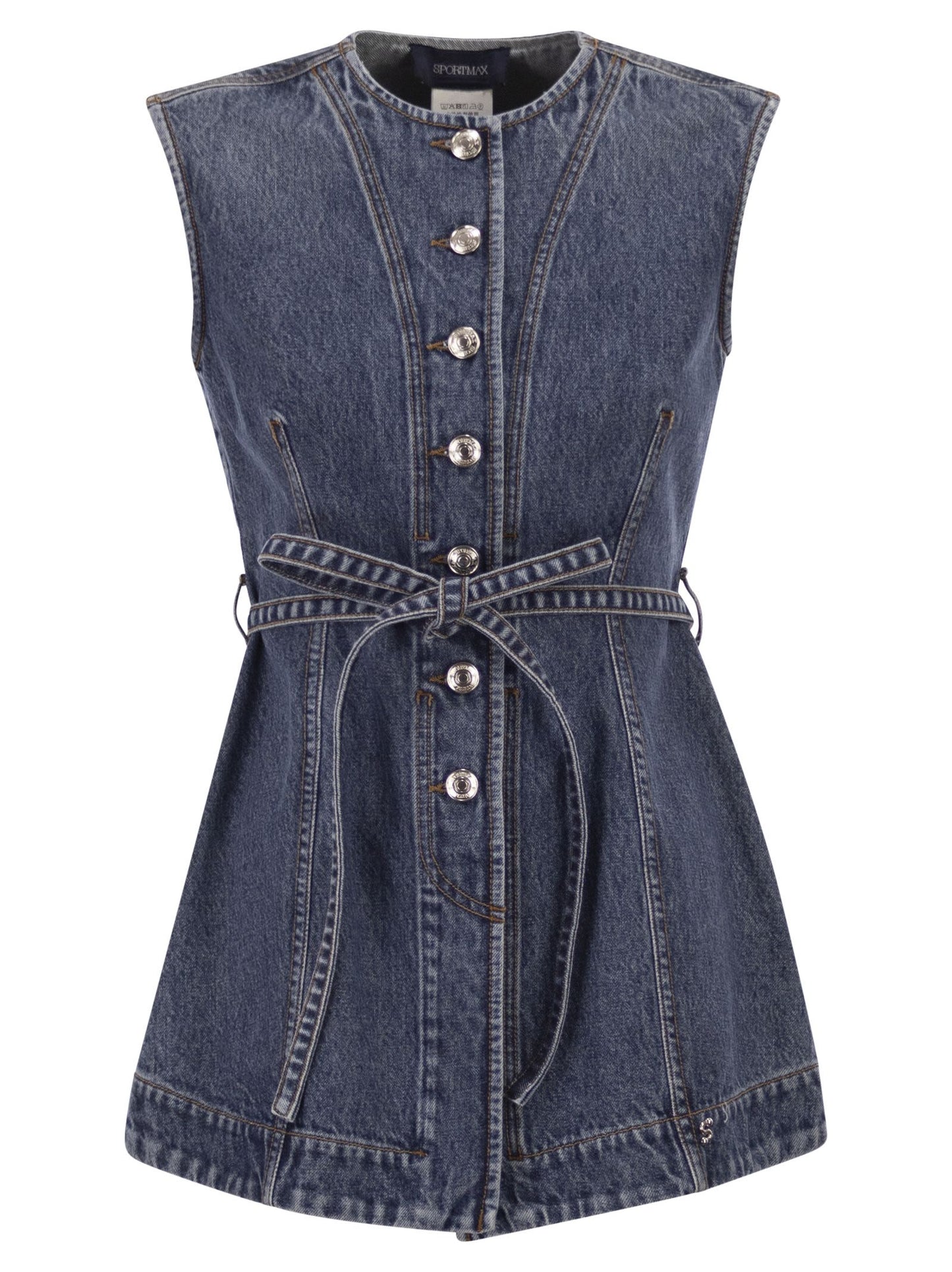 Sportmax Women Spddominio - Denim Sleeveless Top SPORTMAX
